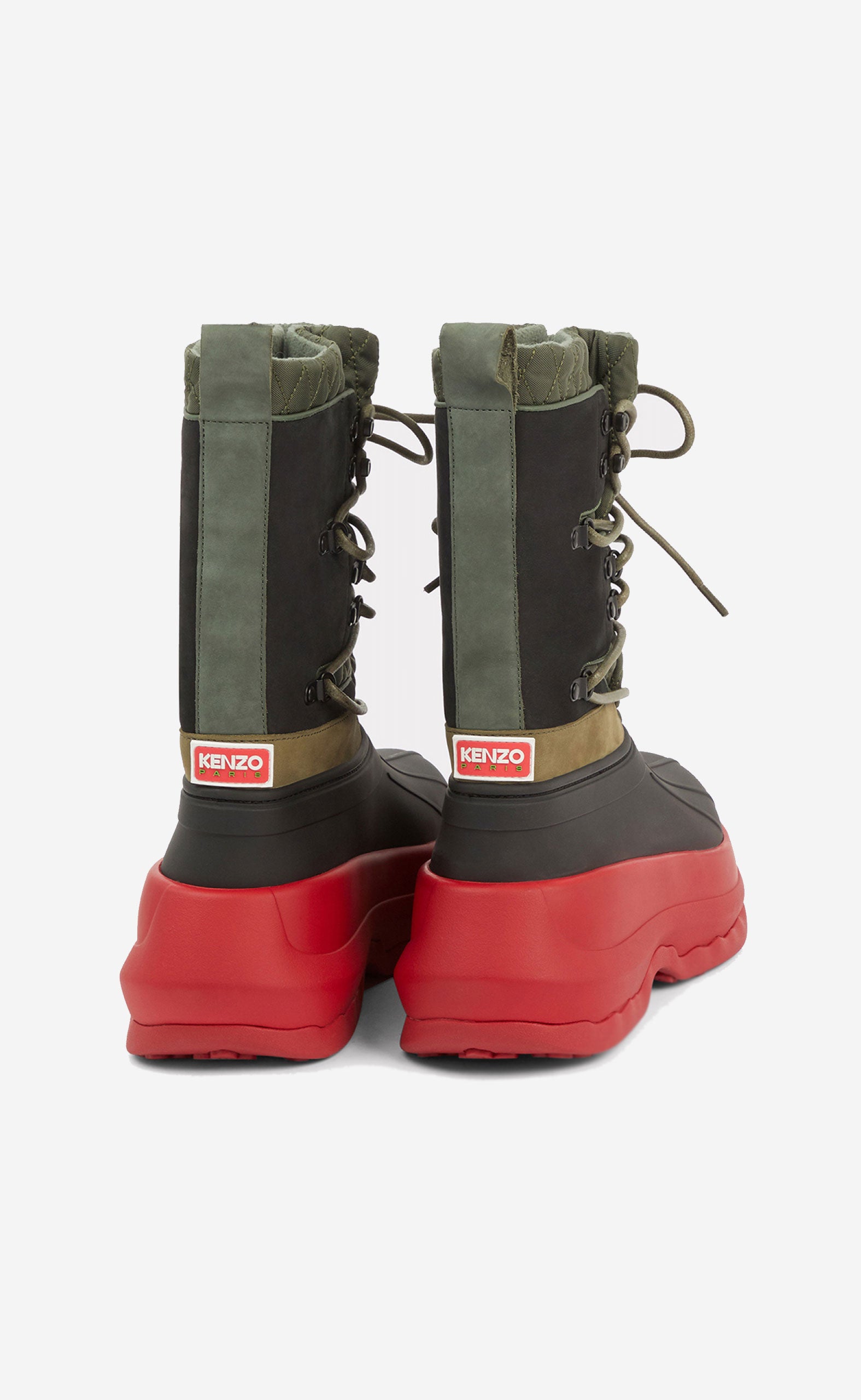 MEDIUM RED KENZO X HUNTER LACE-UP BOOTS