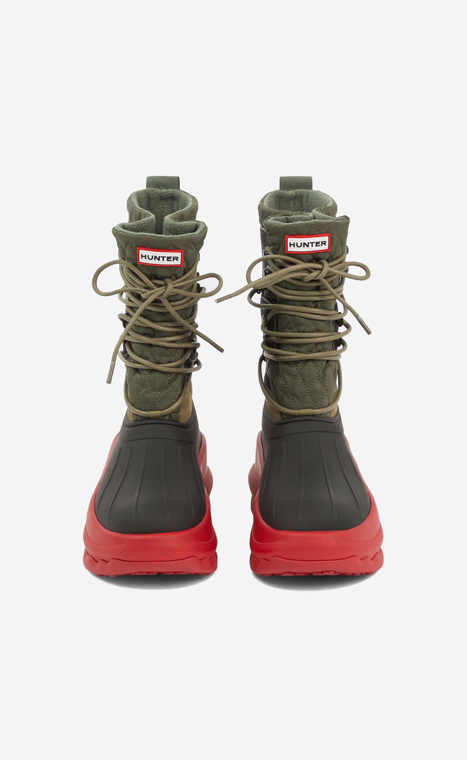 MEDIUM RED KENZO X HUNTER LACE-UP BOOTS