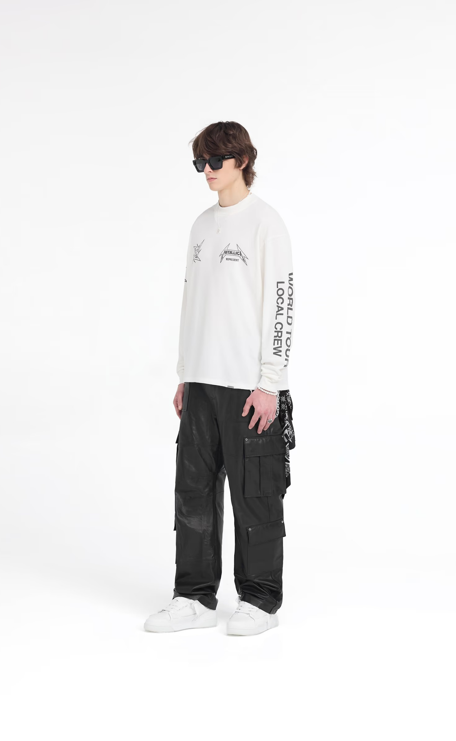 METALLICA 40 YEAR ANNIVERSARY FLAT WHITE LONGSLEEVE