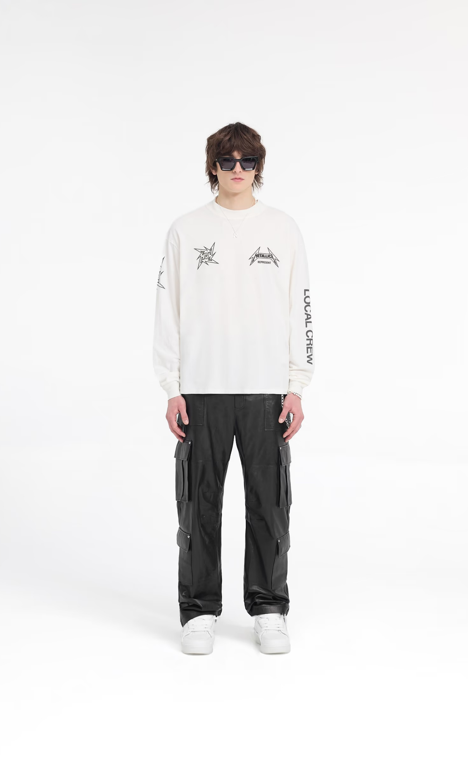 METALLICA 40 YEAR ANNIVERSARY FLAT WHITE LONGSLEEVE