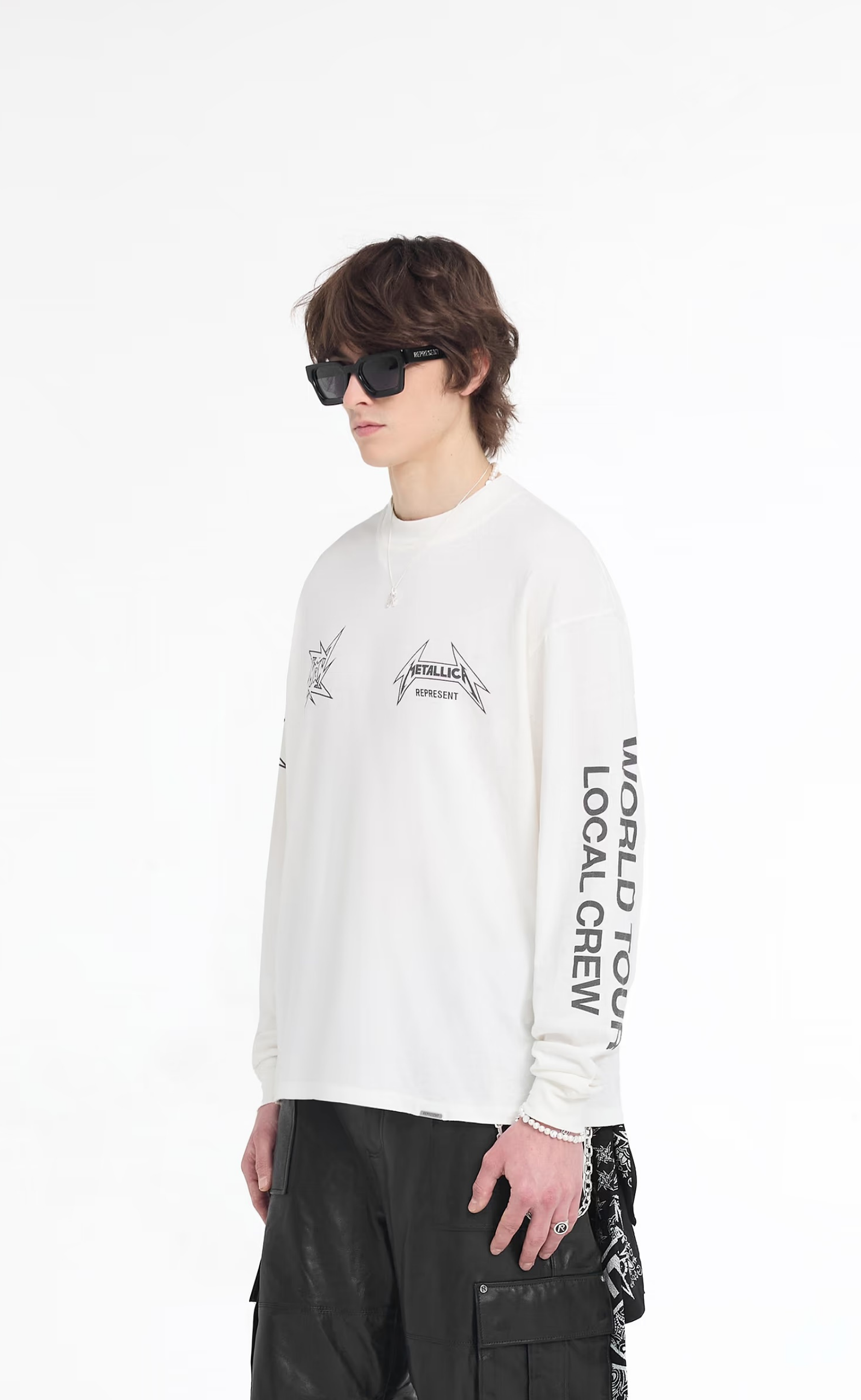 METALLICA 40 YEAR ANNIVERSARY FLAT WHITE LONGSLEEVE