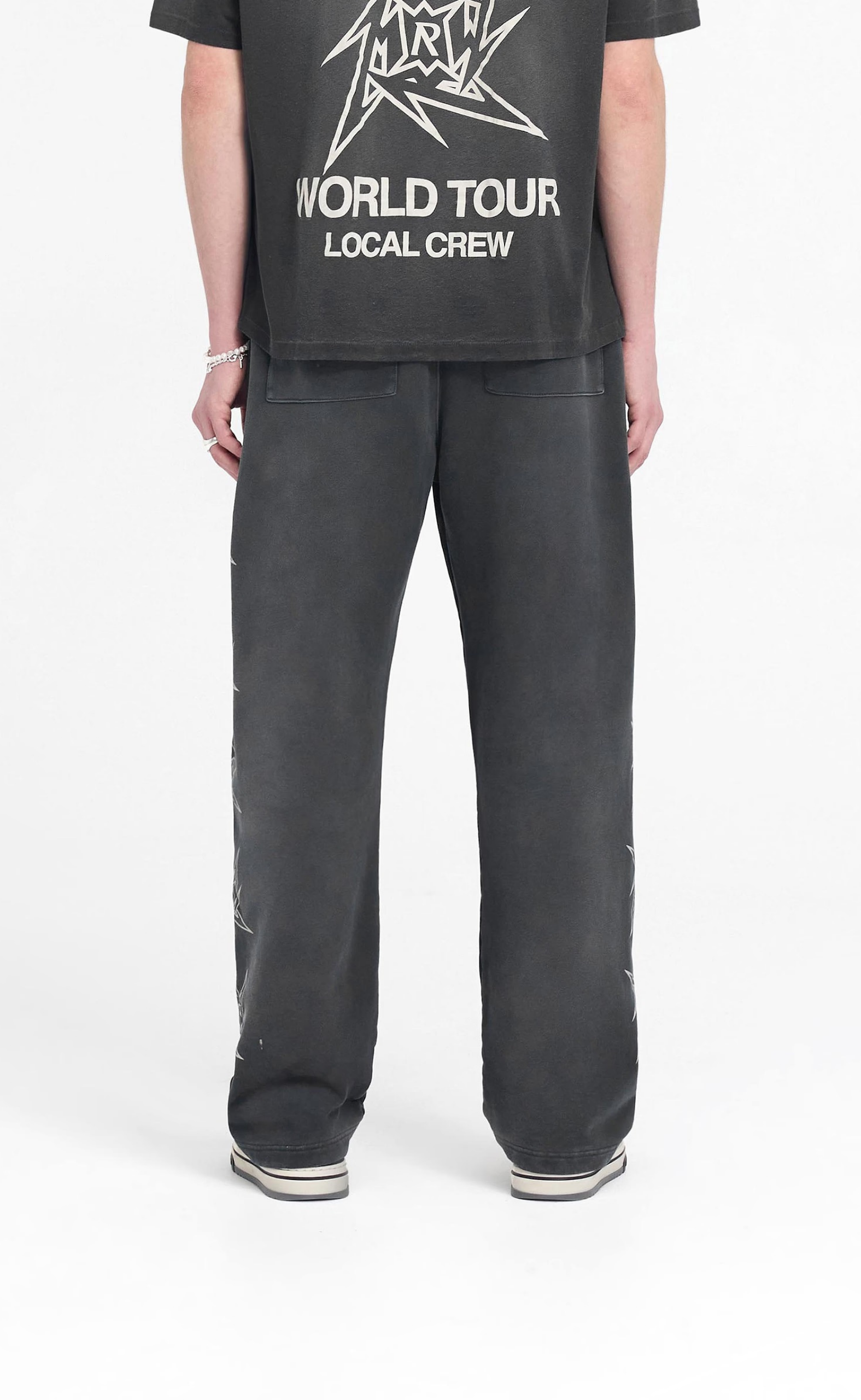 METALLICA 40 YEAR ANNIVERSARY STAINED BLACK SWEATPANTS