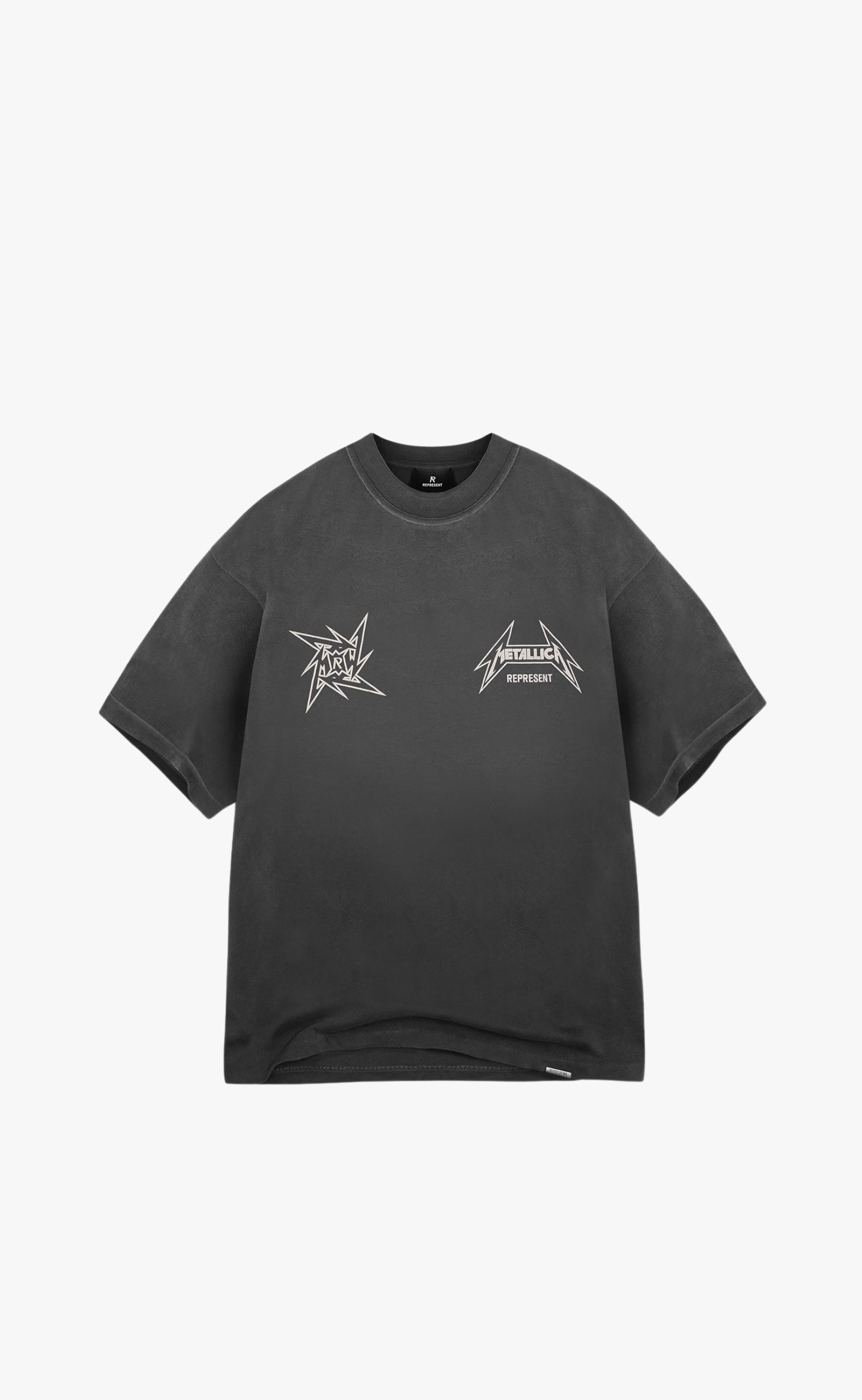 METALLICA 40 YEAR ANNIVERSARY STAINED BLACK T-SHIRT