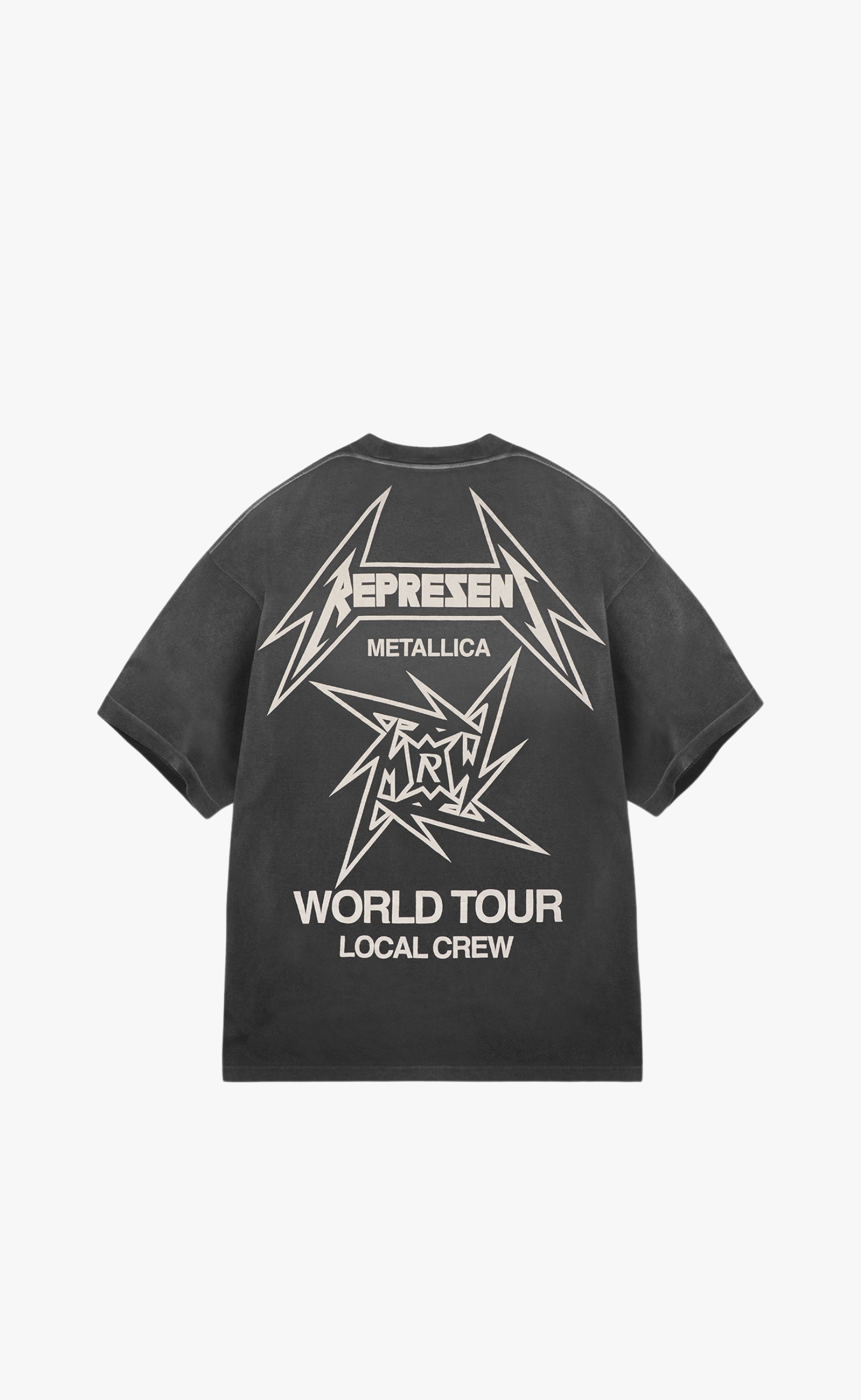 METALLICA 40 YEAR ANNIVERSARY STAINED BLACK T-SHIRT