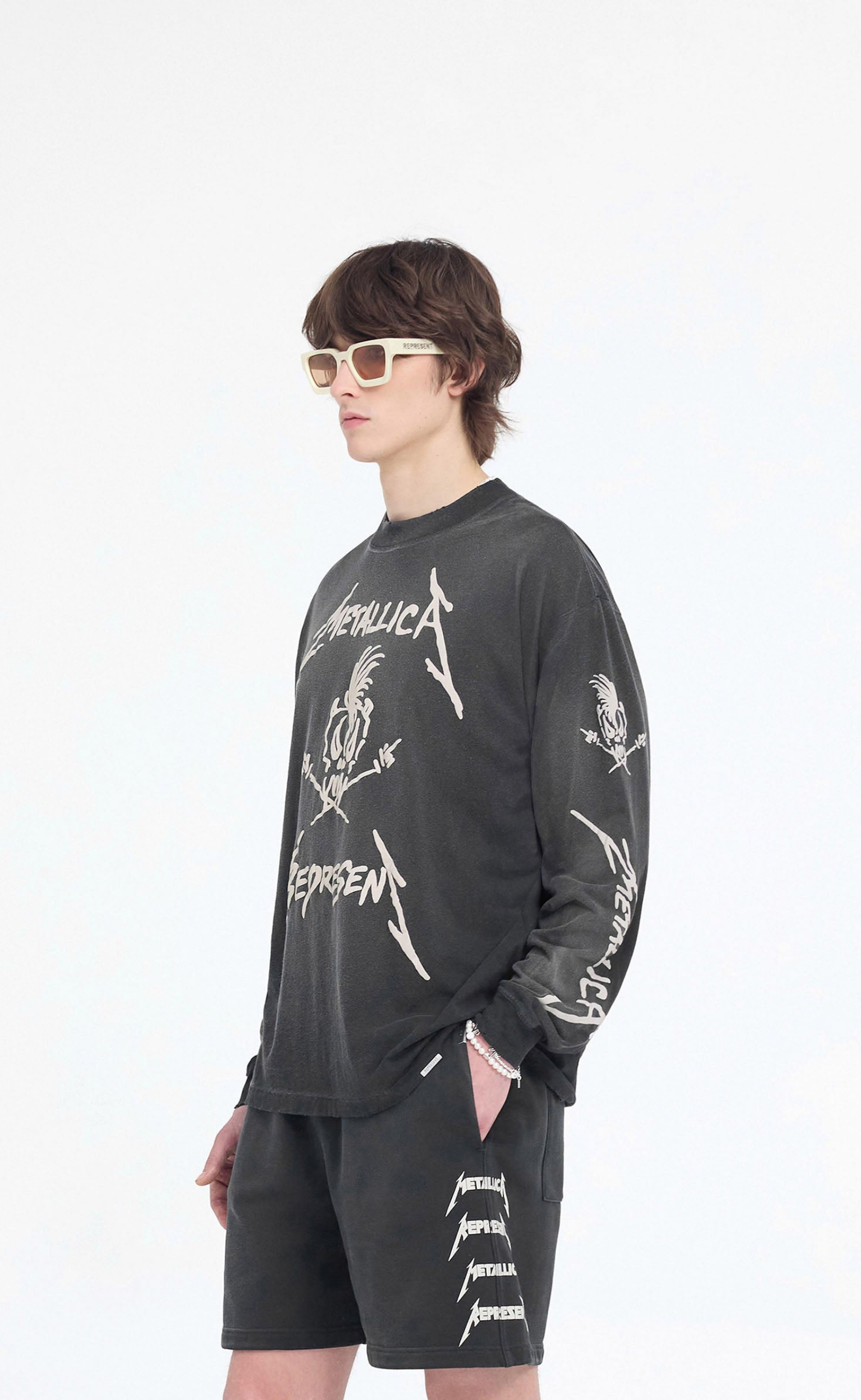 METALLICA GARAGE INC STAINED BLACK LONGSLEEVE