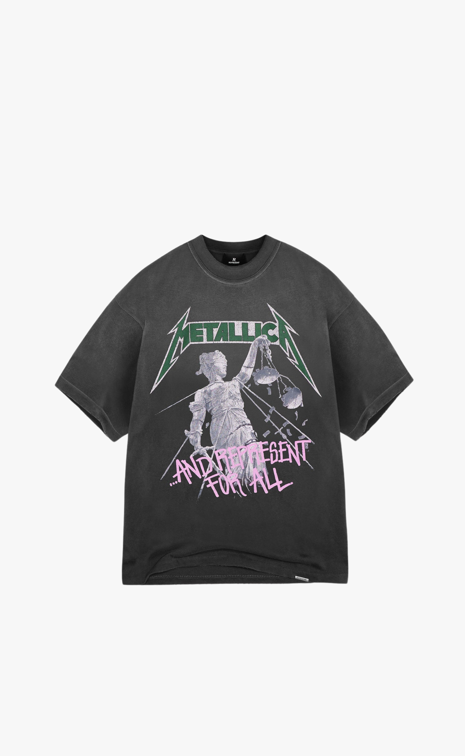 METALLICA JUSTICE STAINED BLACK T-SHIRT