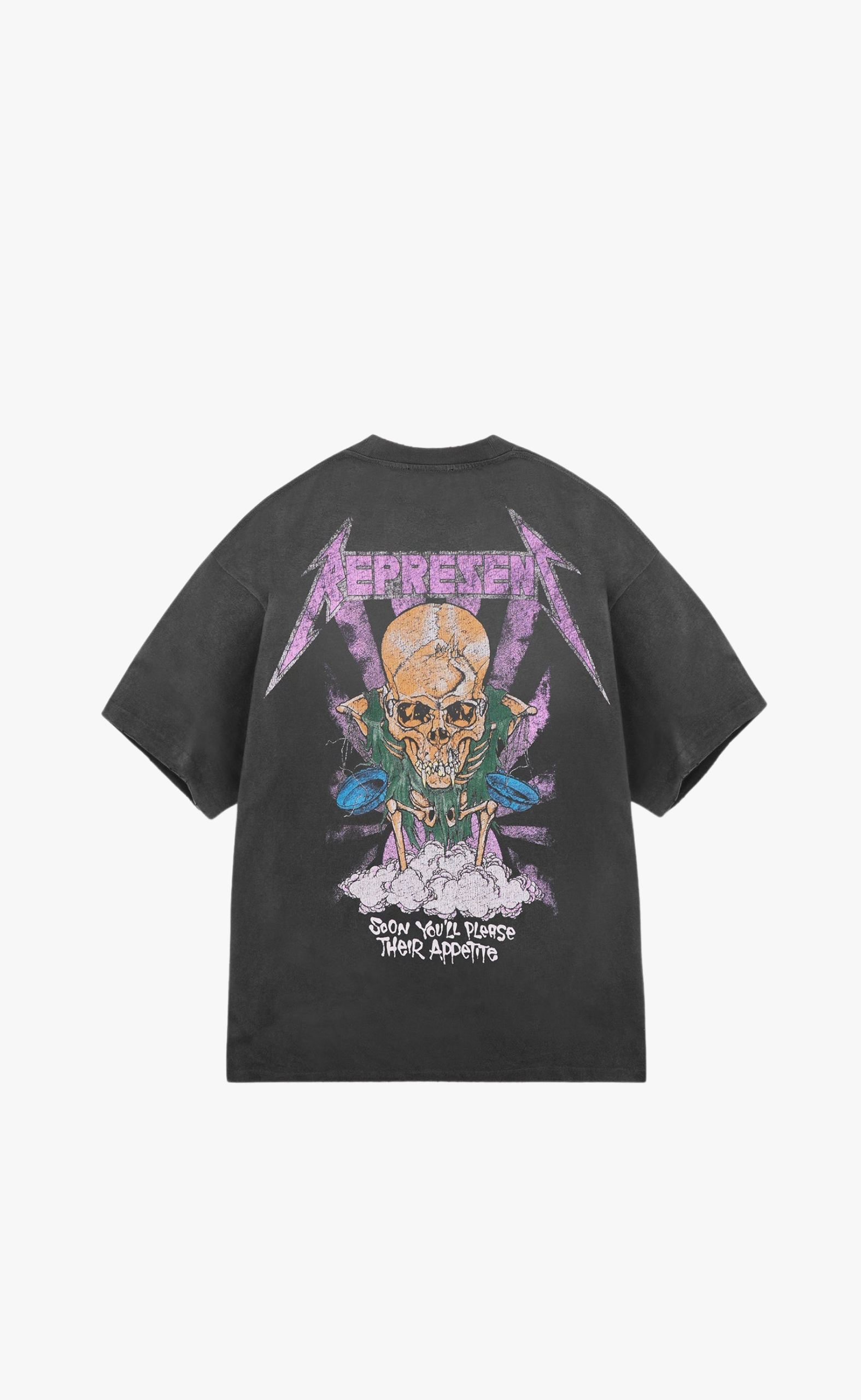 METALLICA JUSTICE STAINED BLACK T-SHIRT