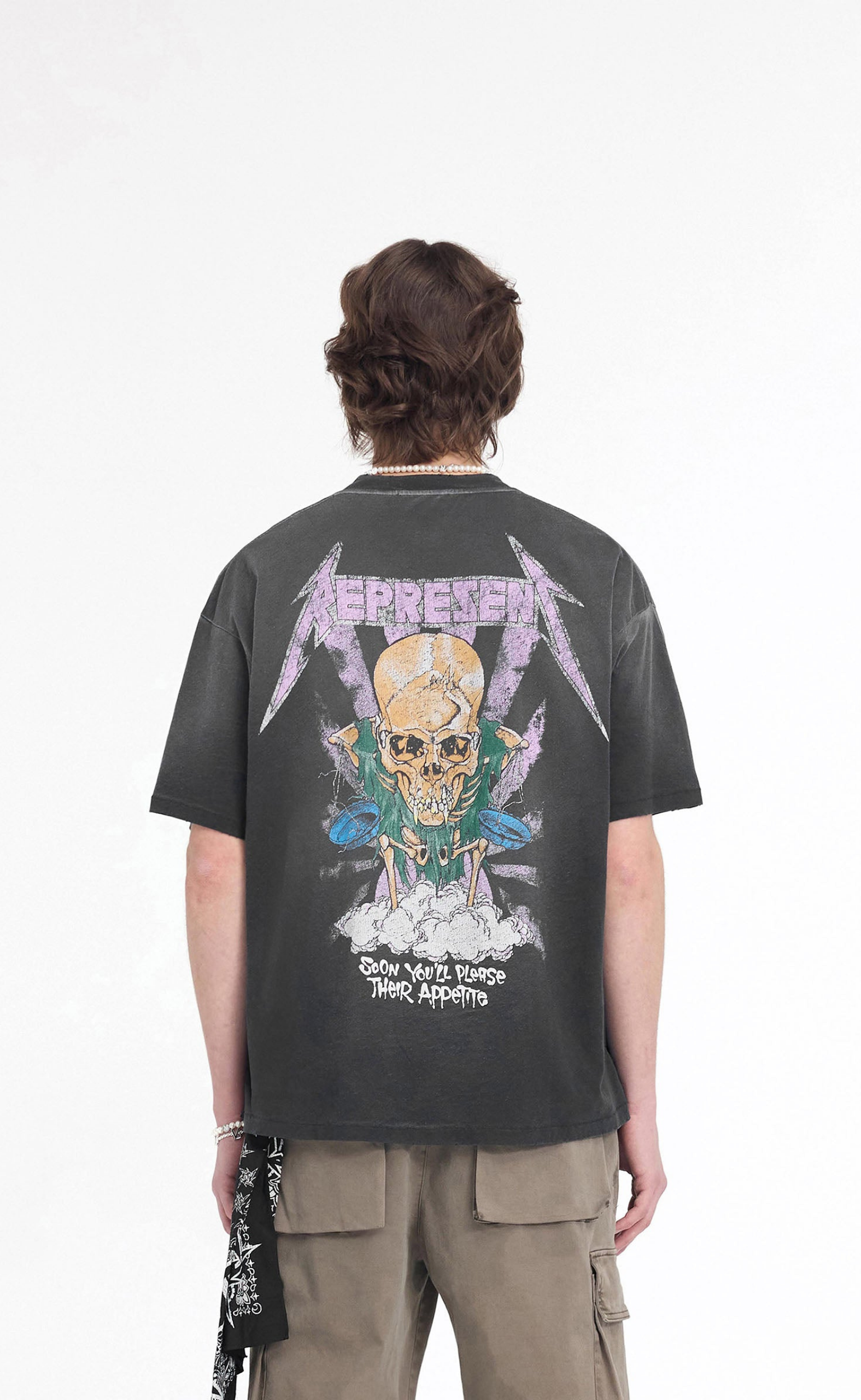 METALLICA JUSTICE STAINED BLACK T-SHIRT
