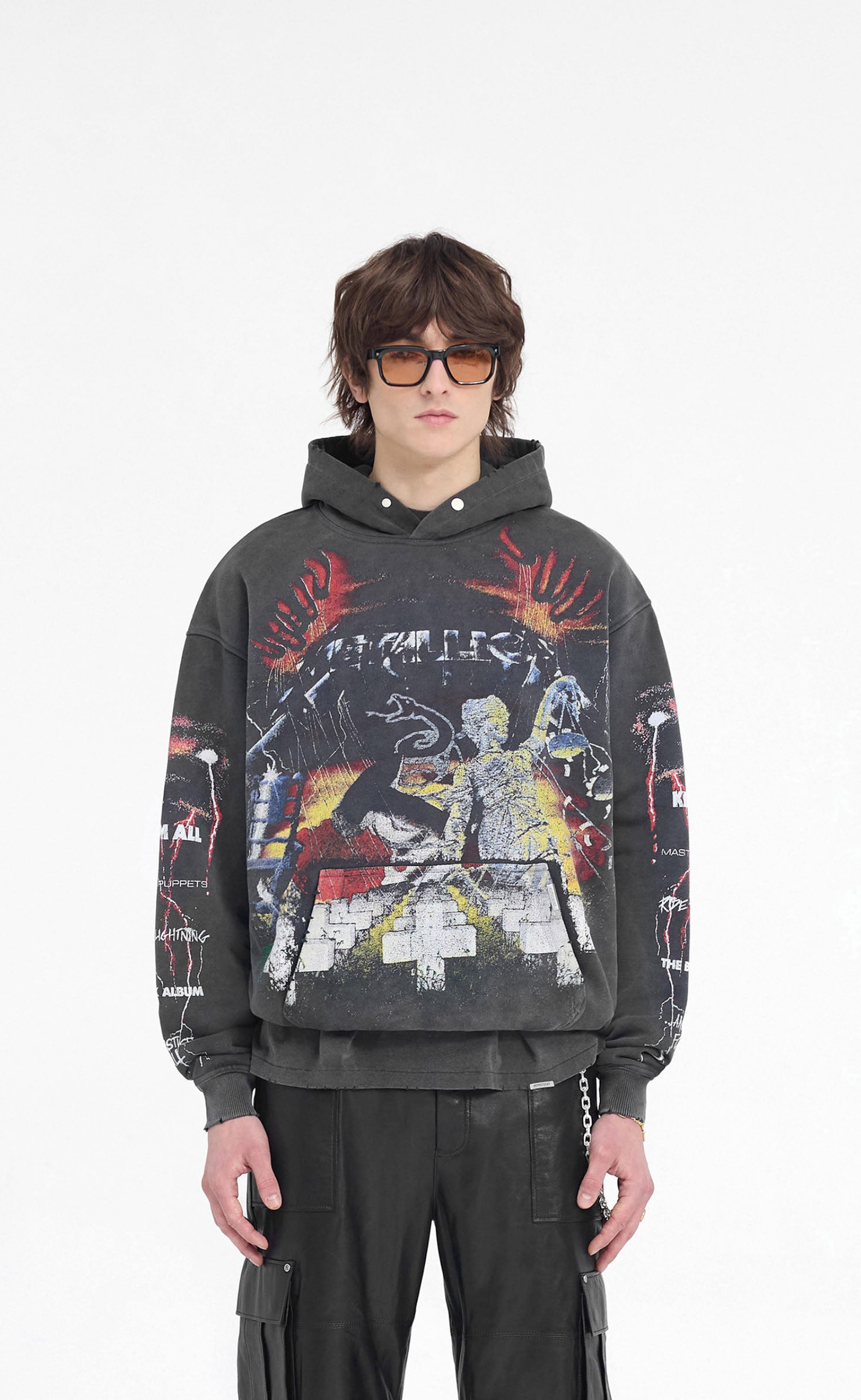 METALLICA MASTER OF PUPPETS VINTAGE GREY HOODIE