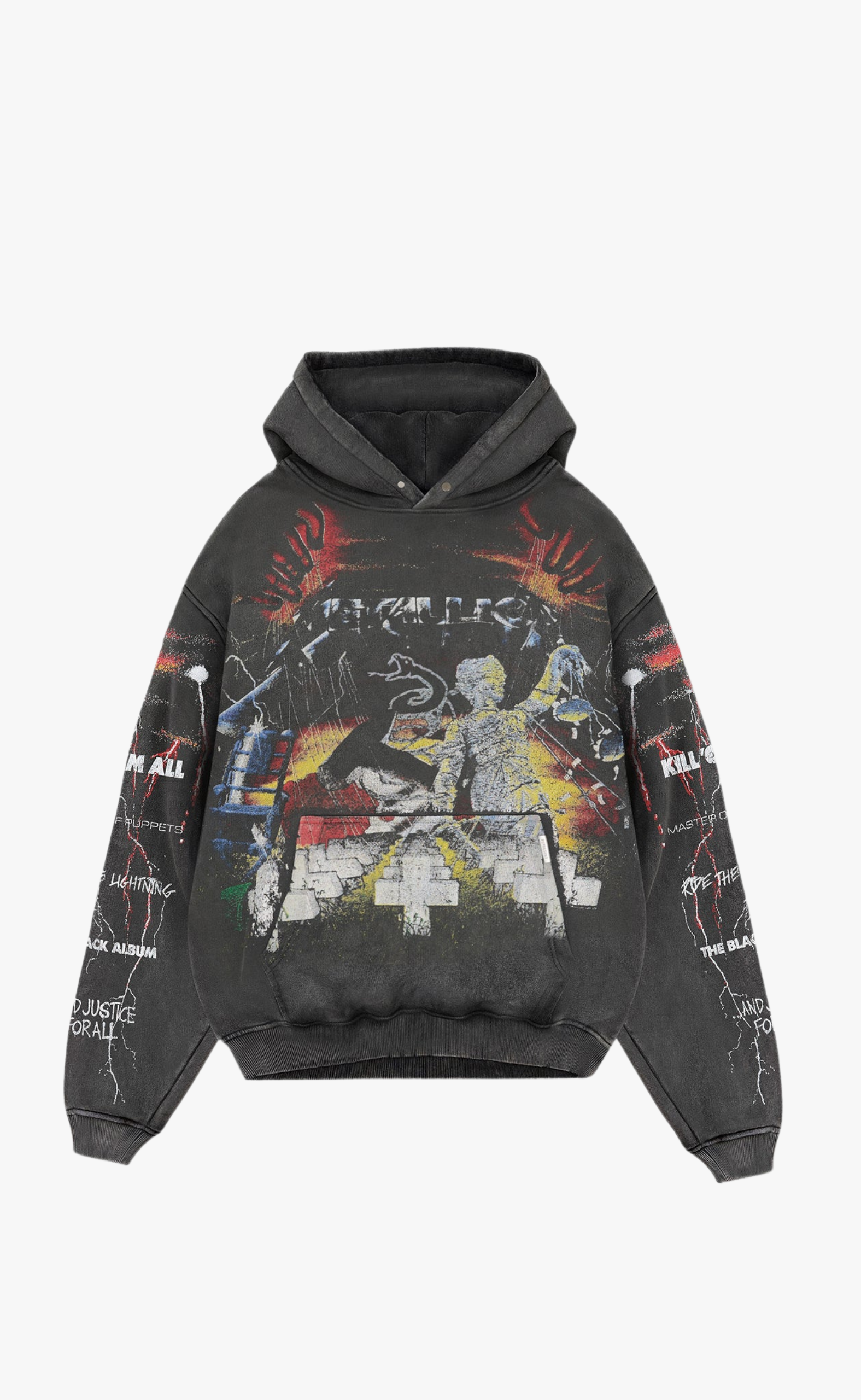 METALLICA MASTER OF PUPPETS VINTAGE GREY HOODIE