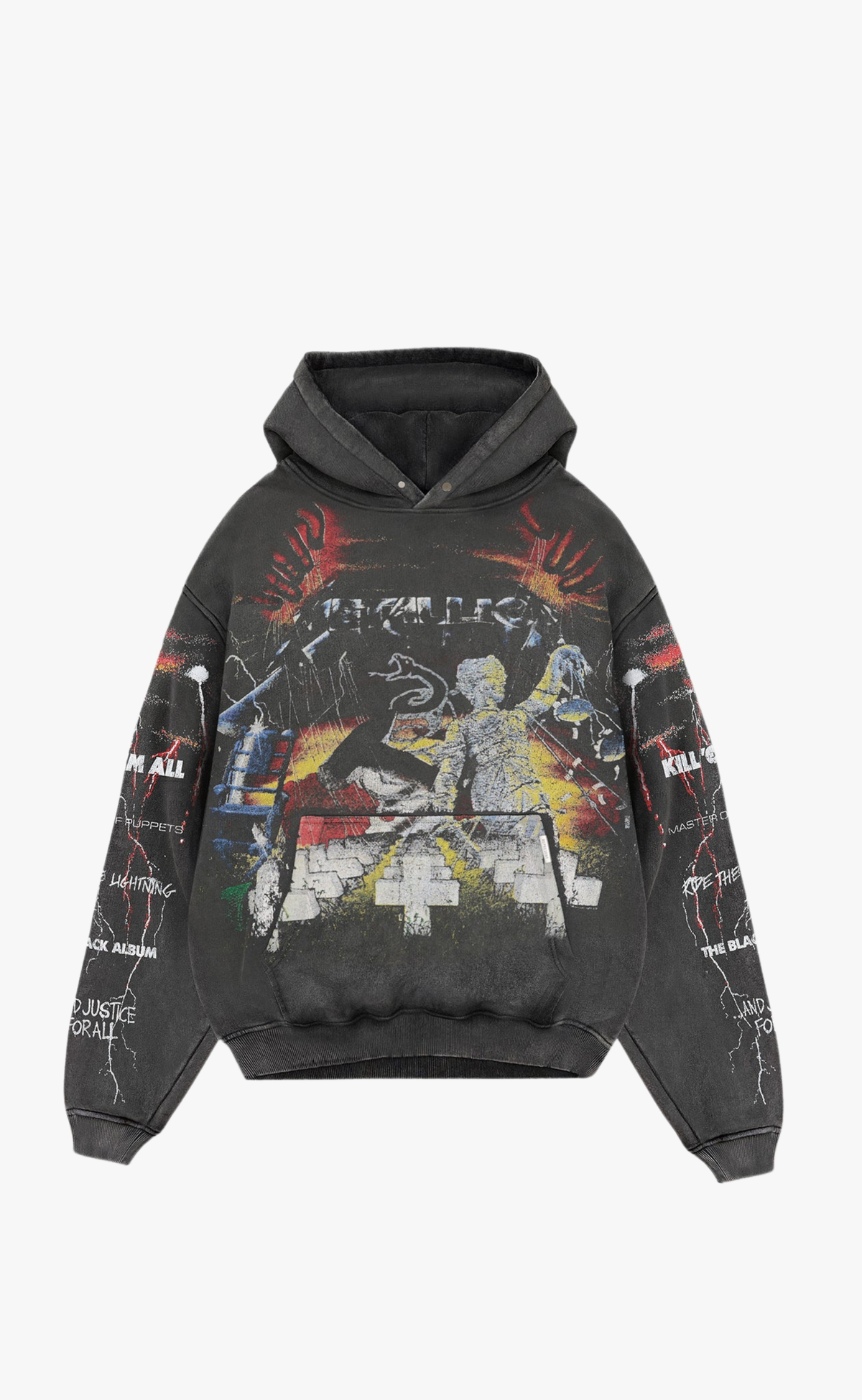 METALLICA MASTER OF PUPPETS VINTAGE GREY HOODIE