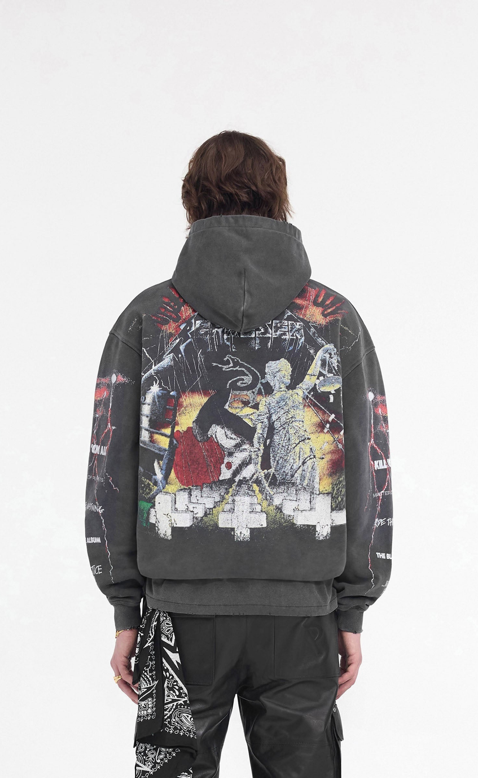 METALLICA MASTER OF PUPPETS VINTAGE GREY HOODIE