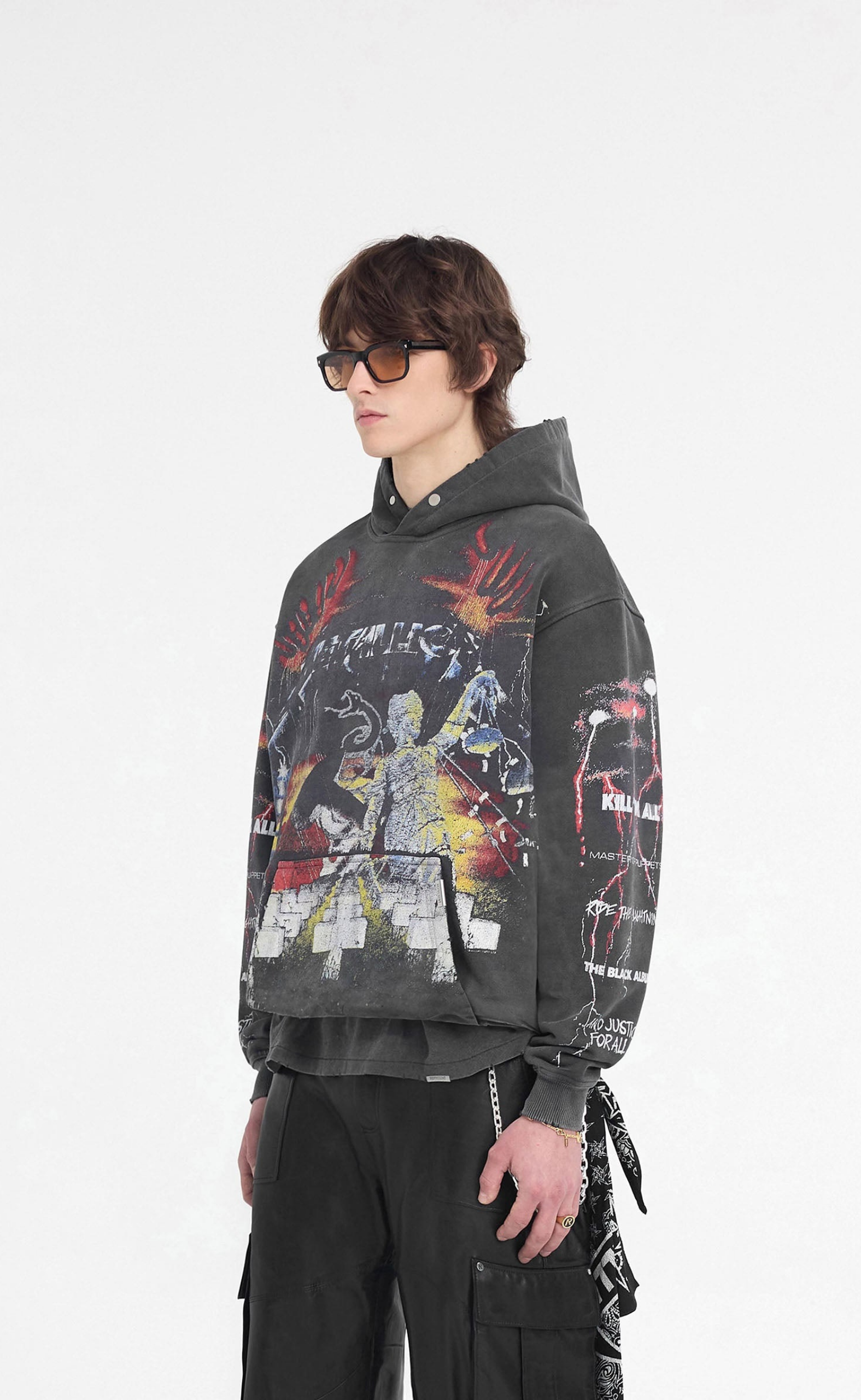 METALLICA MASTER OF PUPPETS VINTAGE GREY HOODIE