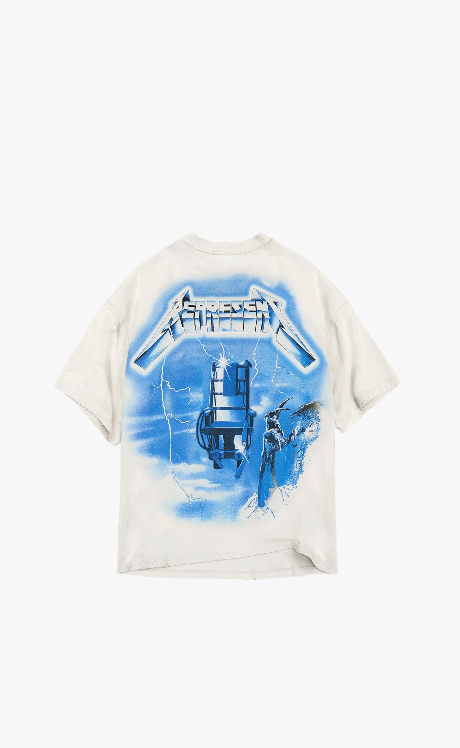 METALLICA RIDE THE LIGHTNING FLAT WHITE T-SHIRT