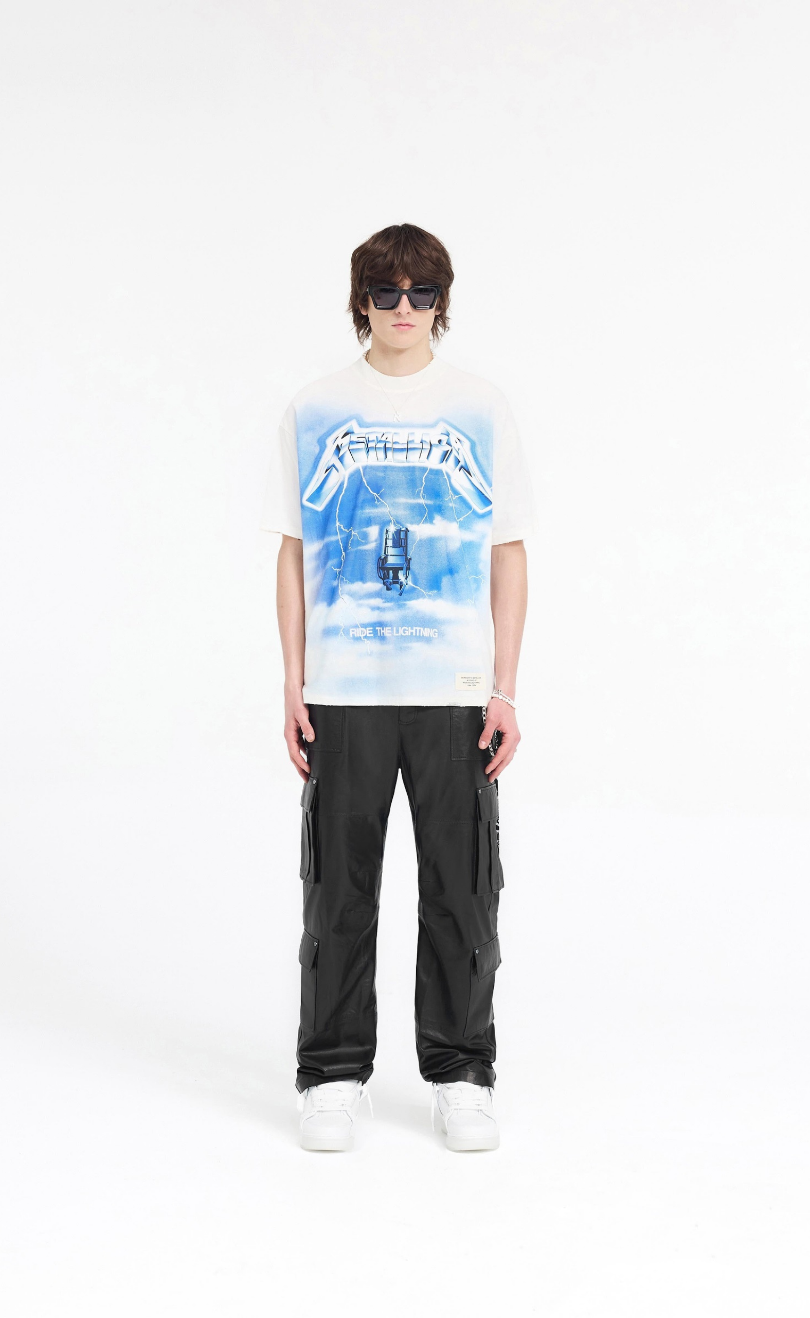 METALLICA RIDE THE LIGHTNING FLAT WHITE T-SHIRT