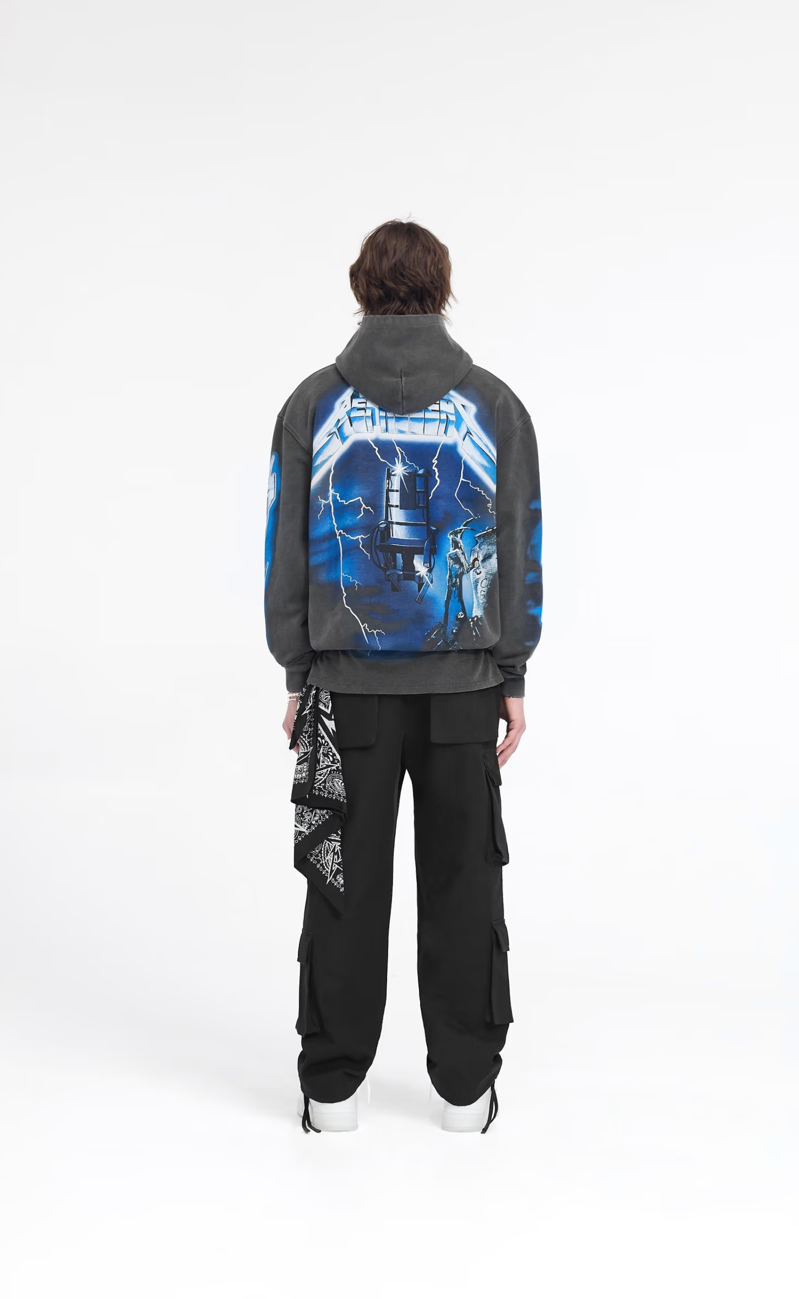 METALLICA RIDE THE LIGHTNING VINTAGE GREY HOODIE