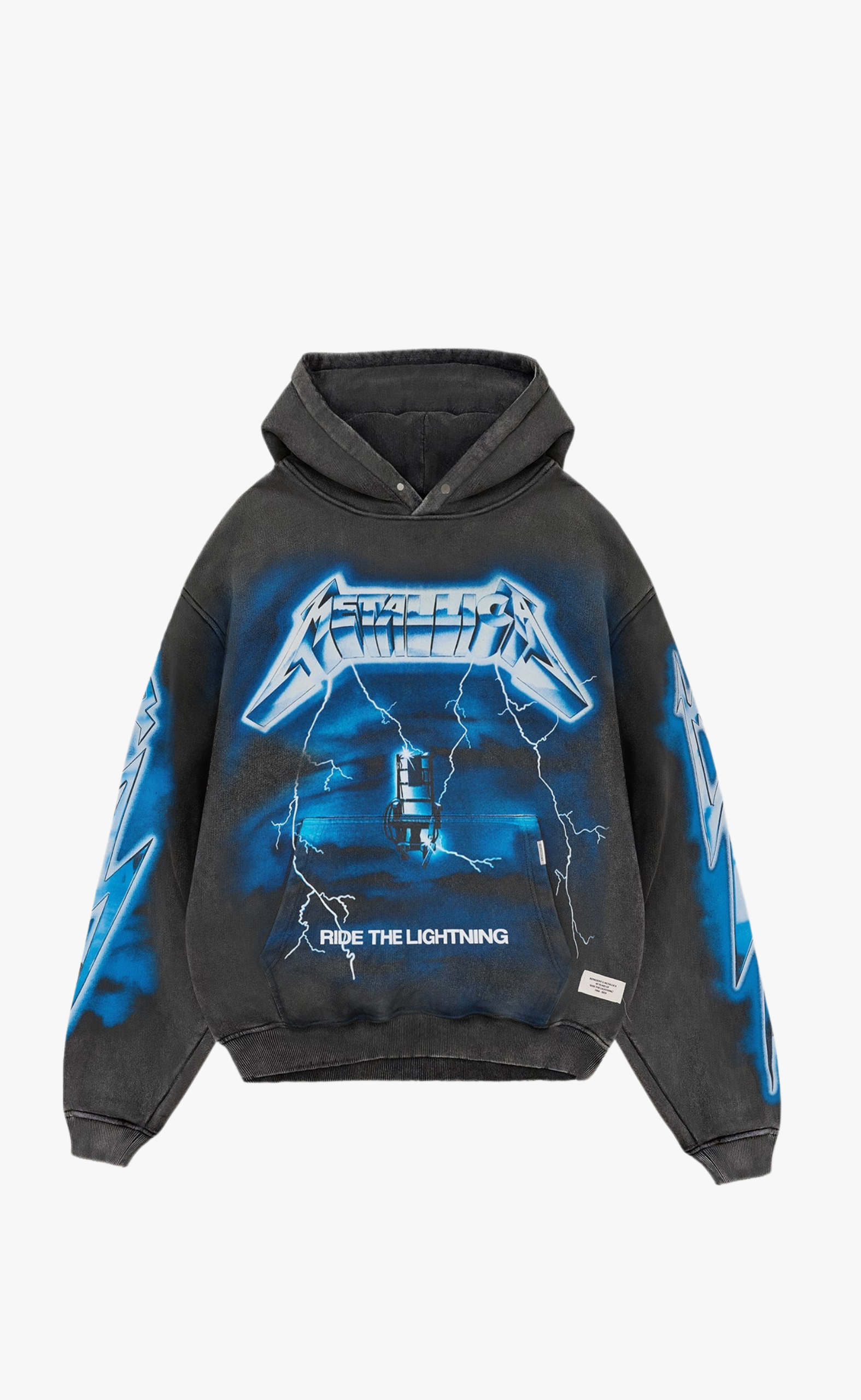 METALLICA RIDE THE LIGHTNING VINTAGE GREY HOODIE