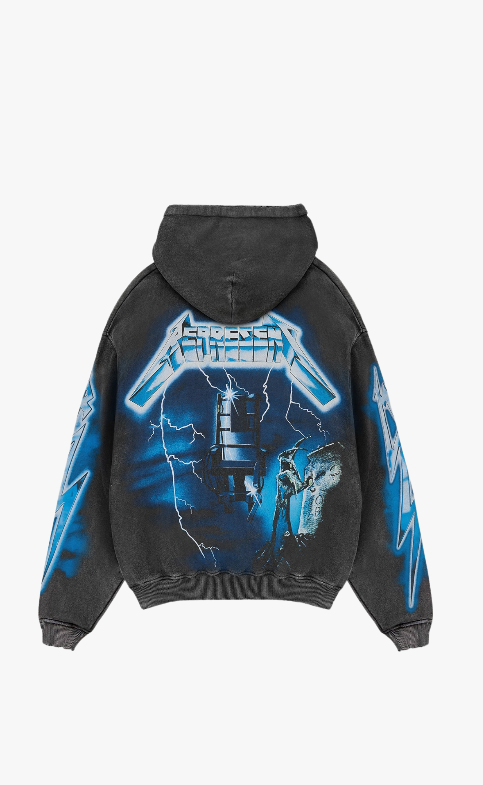 METALLICA RIDE THE LIGHTNING VINTAGE GREY HOODIE