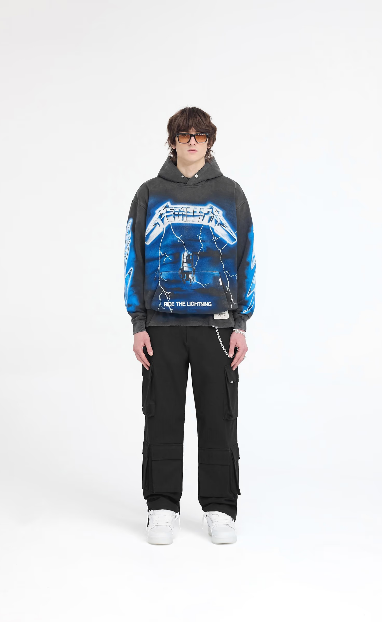 METALLICA RIDE THE LIGHTNING VINTAGE GREY HOODIE