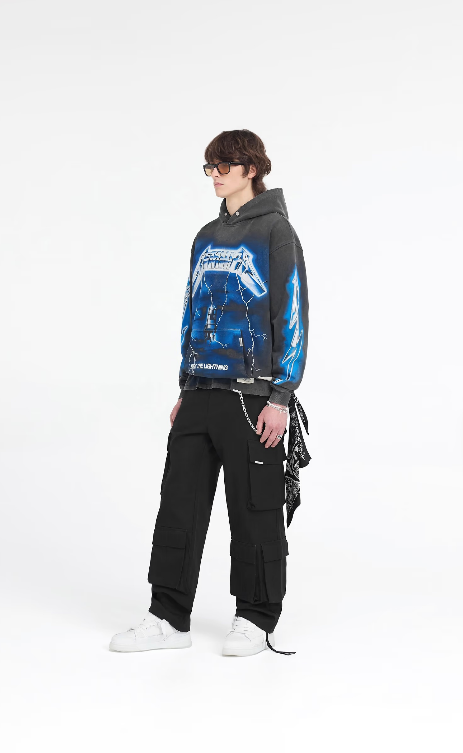 METALLICA RIDE THE LIGHTNING VINTAGE GREY HOODIE