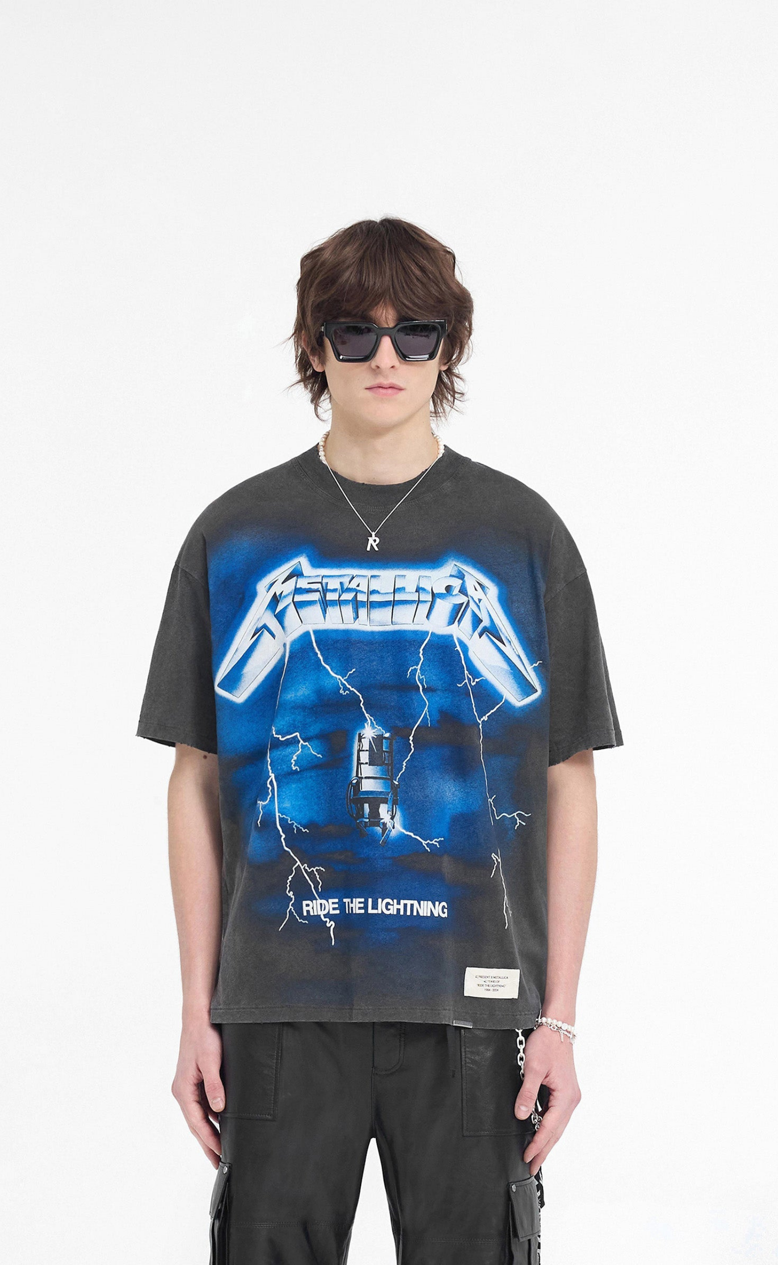 METALLICA RIDE THE LIGHTNING VINTAGE GREY T-SHIRT