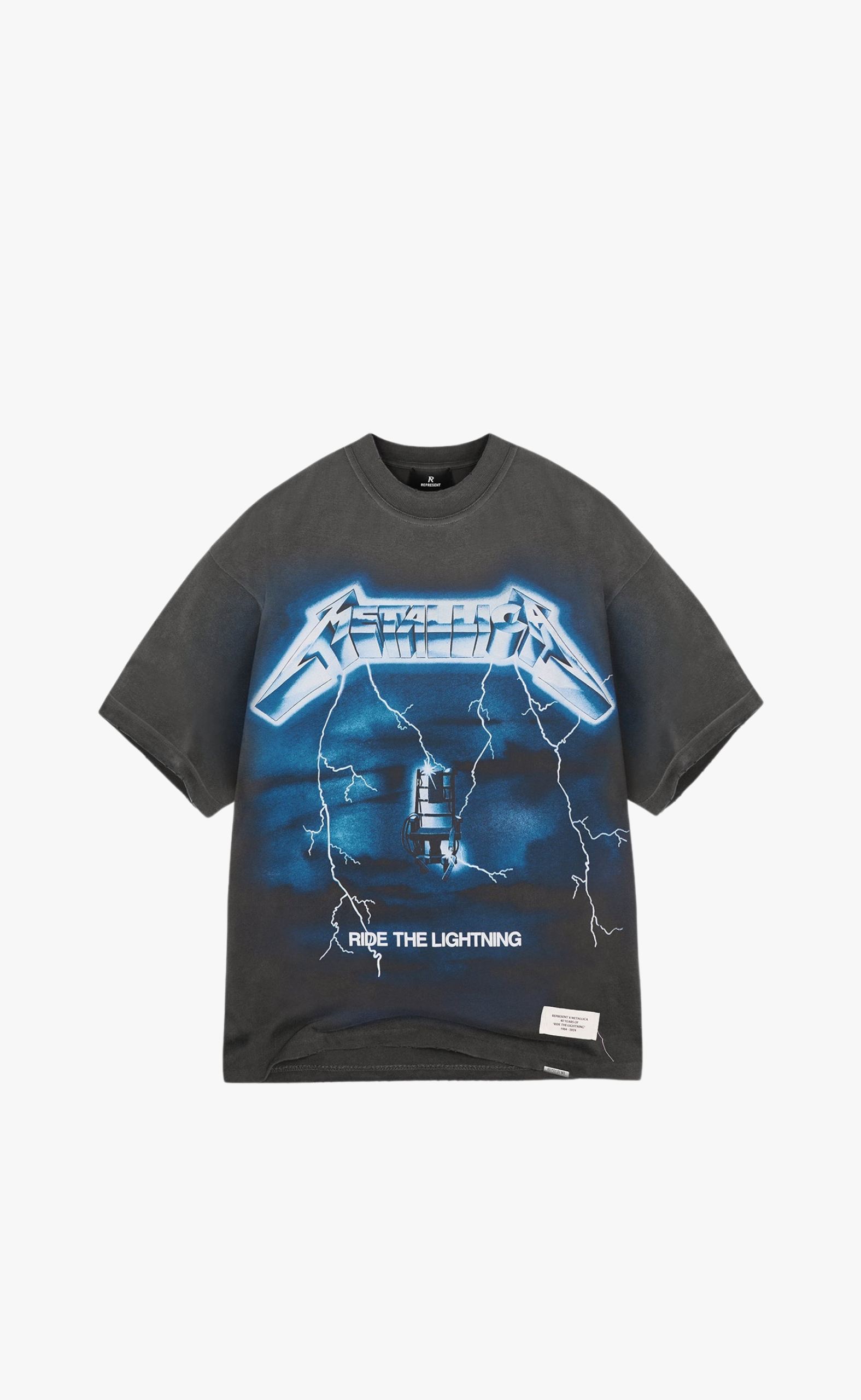 METALLICA RIDE THE LIGHTNING VINTAGE GREY T-SHIRT