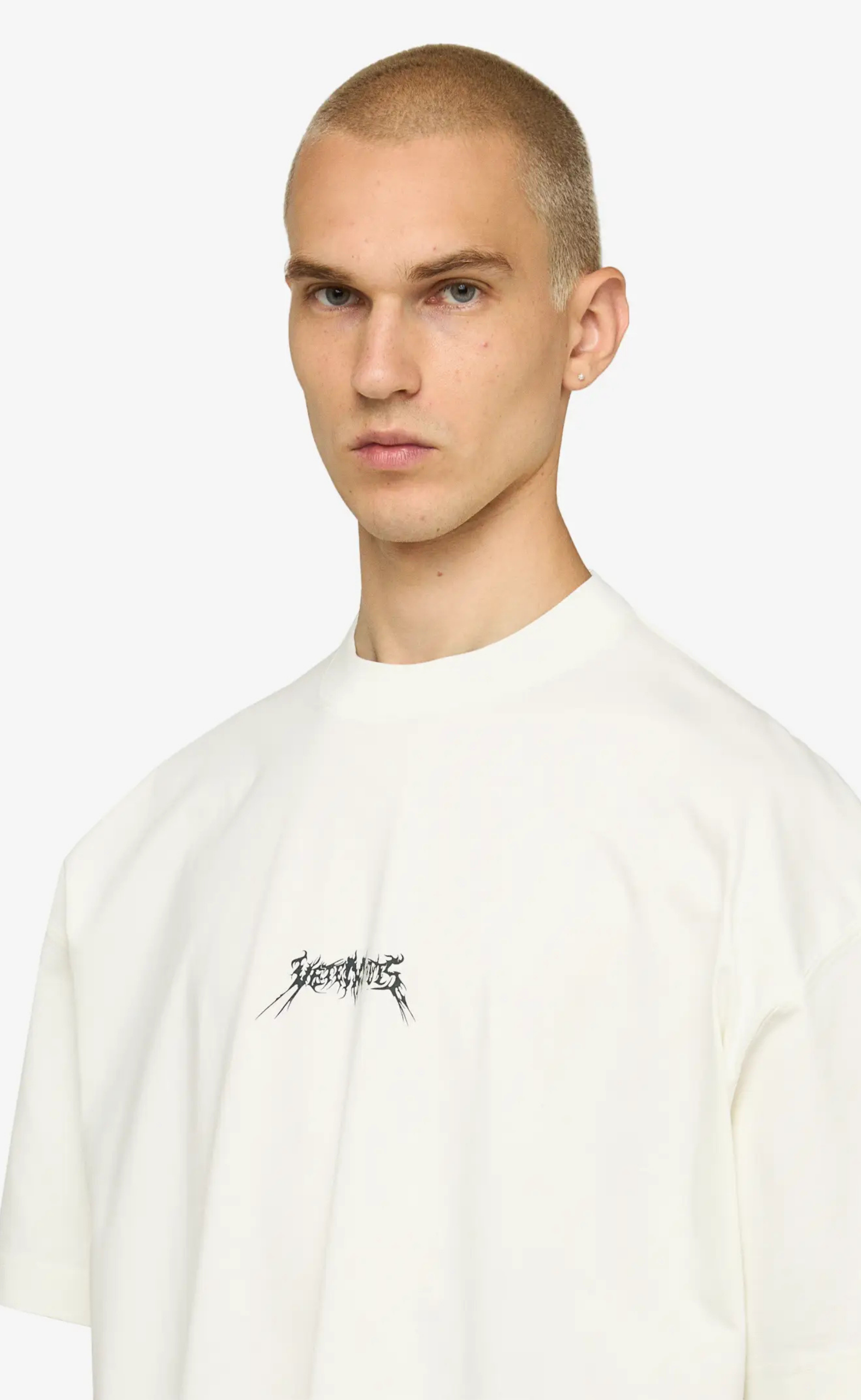 METAL LOGO REGULAR WHITE T-SHIRT