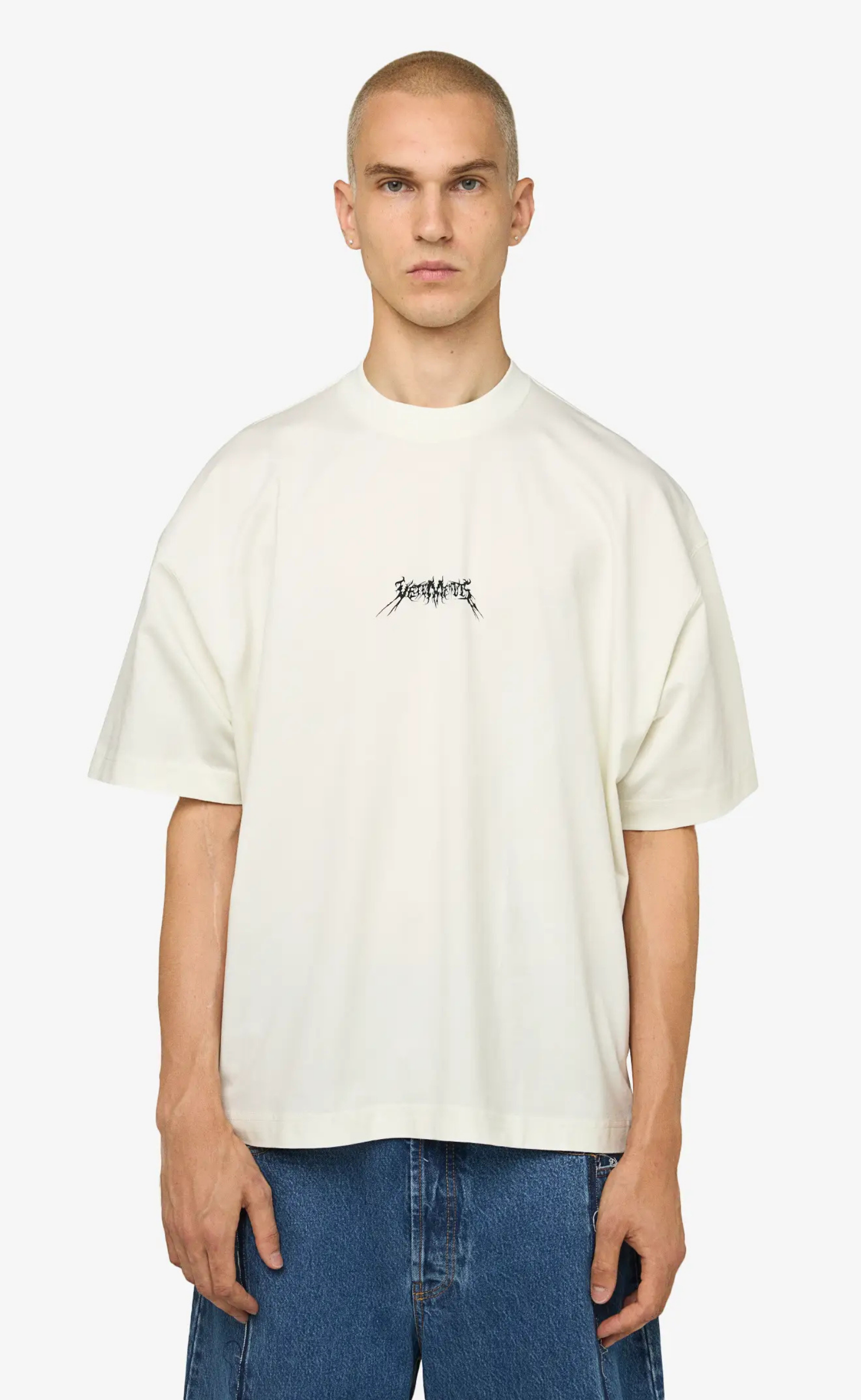 METAL LOGO REGULAR WHITE T-SHIRT