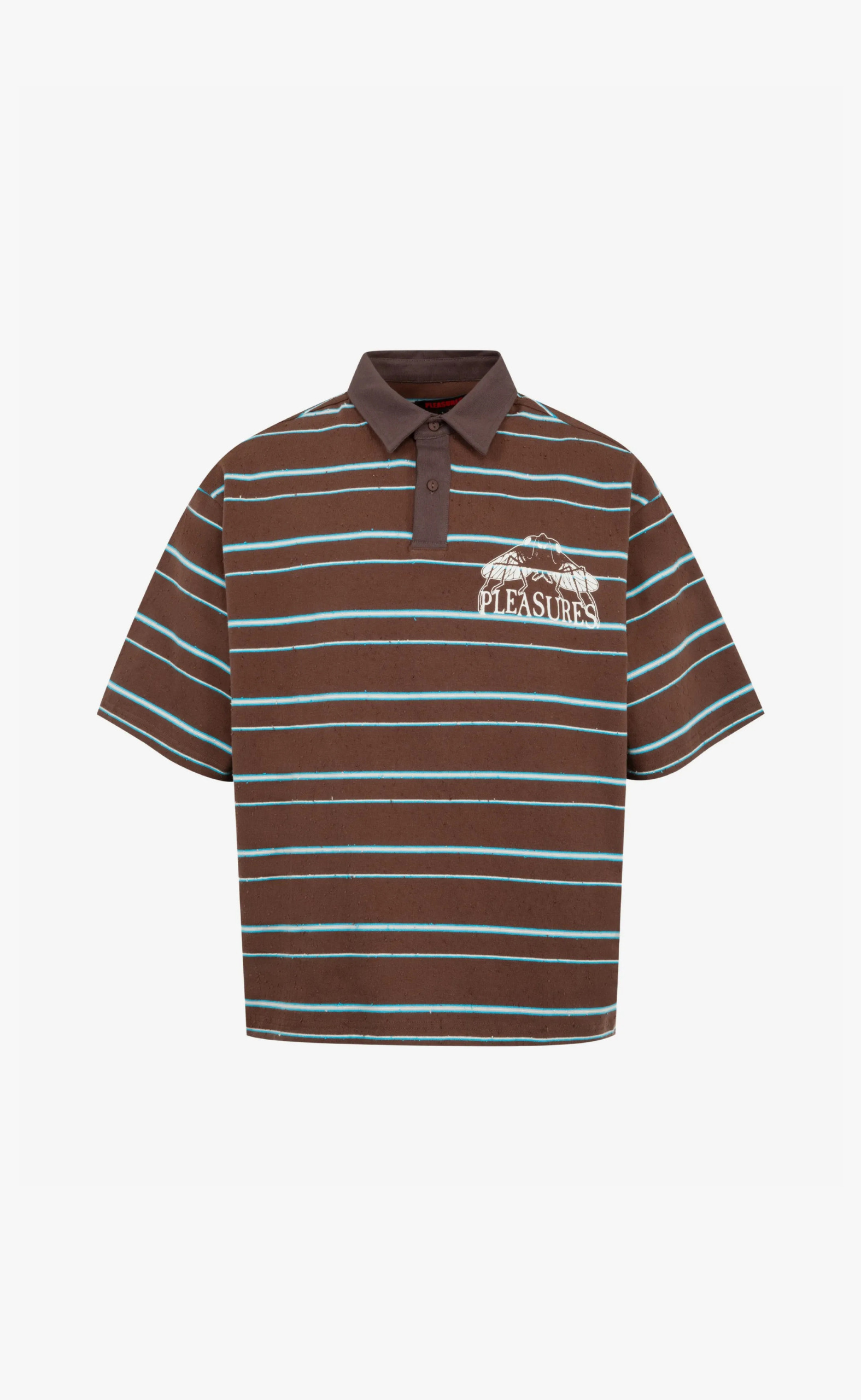 TELEPORT BOXY POLO BROWN T-SHIRT