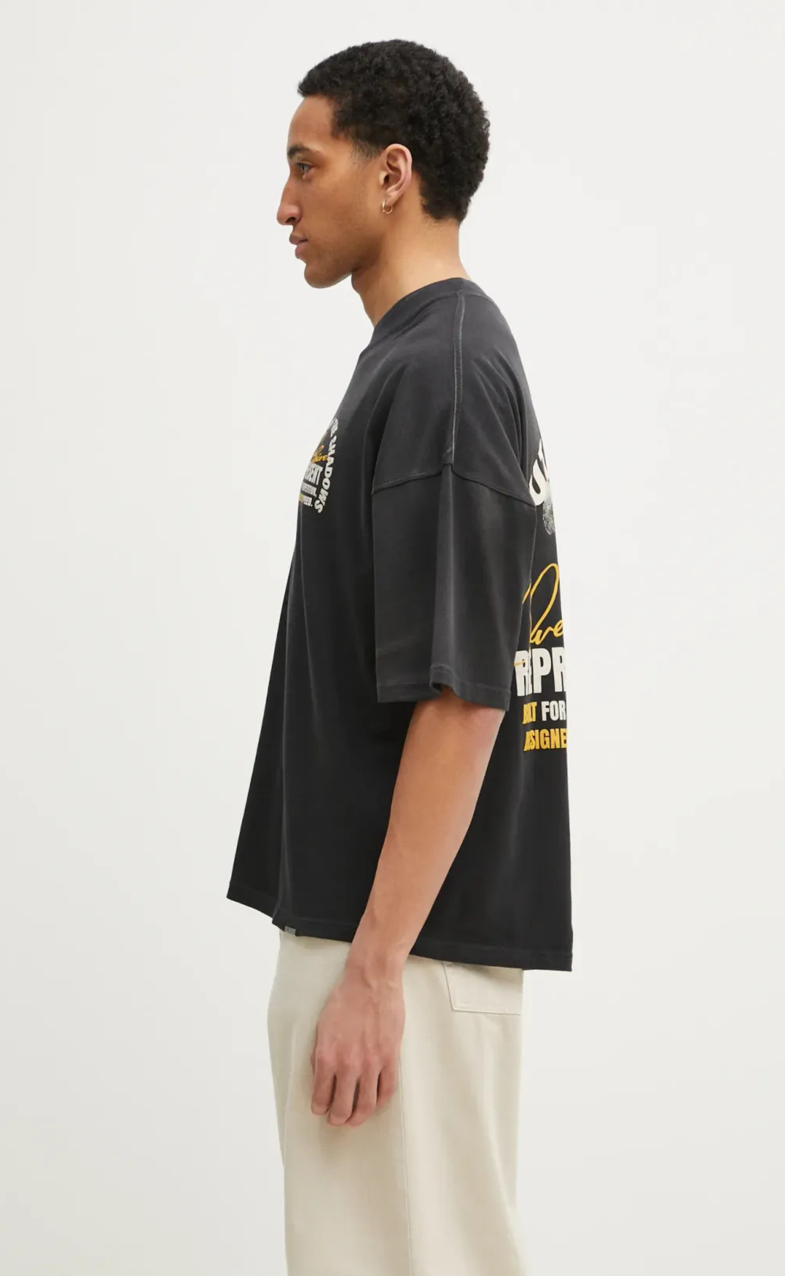 OUT OF THE SHADOWS STAINED BLACK T-SHIRT