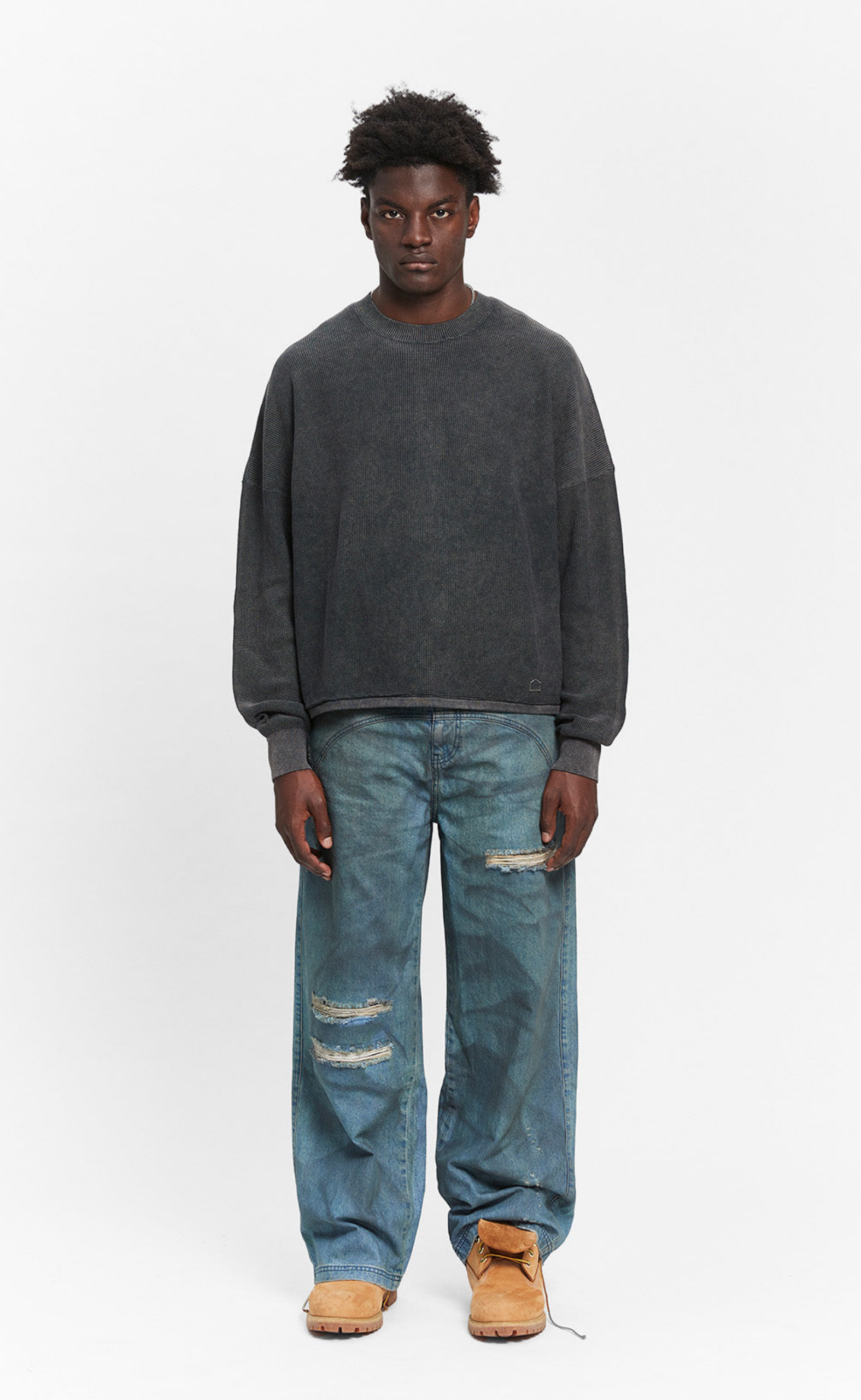 PAINTED ARTISAN WASHED BLUE DENIM