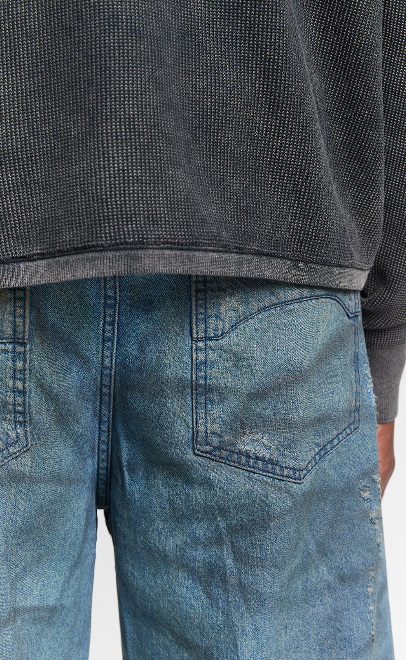 PAINTED ARTISAN WASHED BLUE DENIM