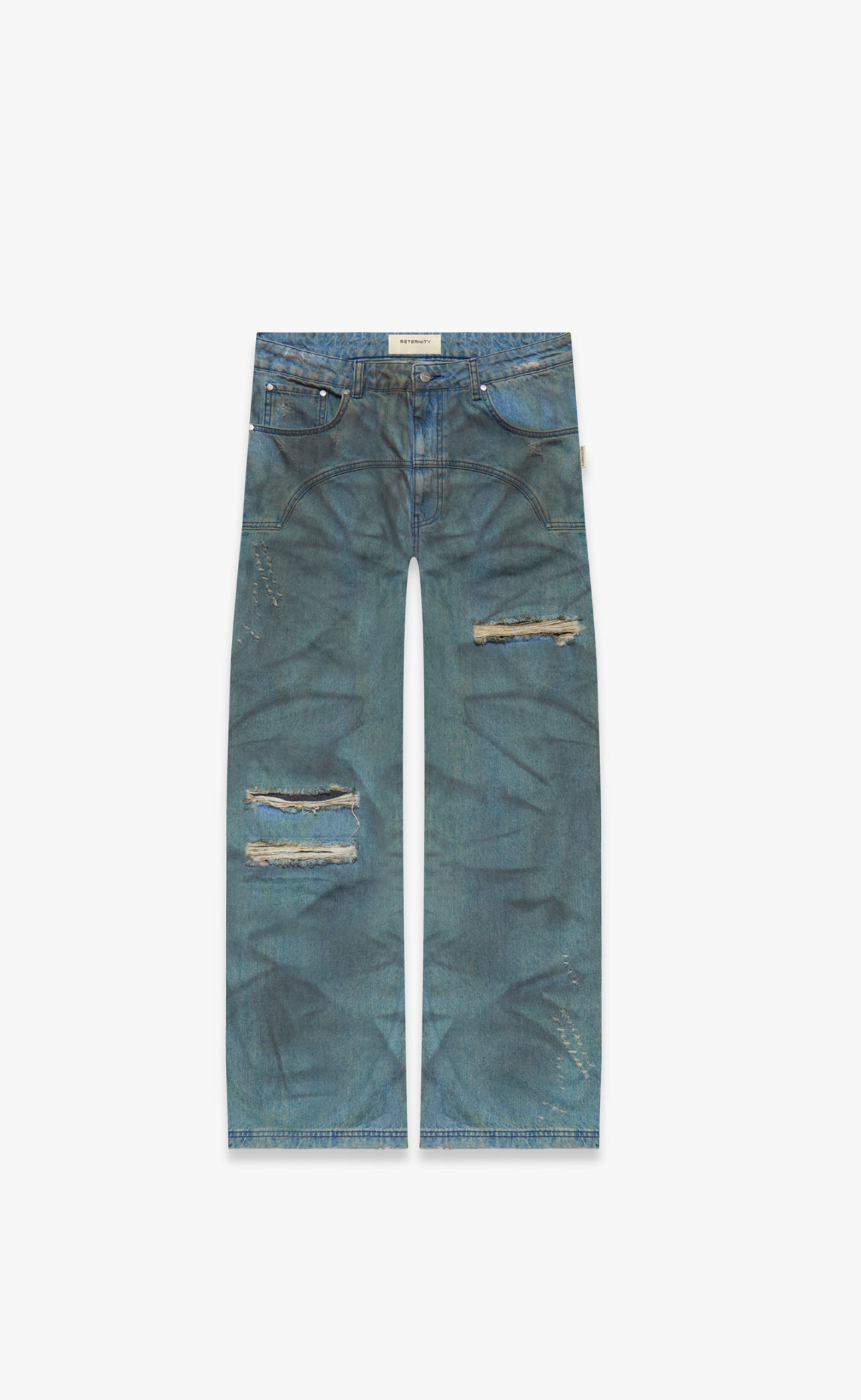 PAINTED ARTISAN WASHED BLUE DENIM
