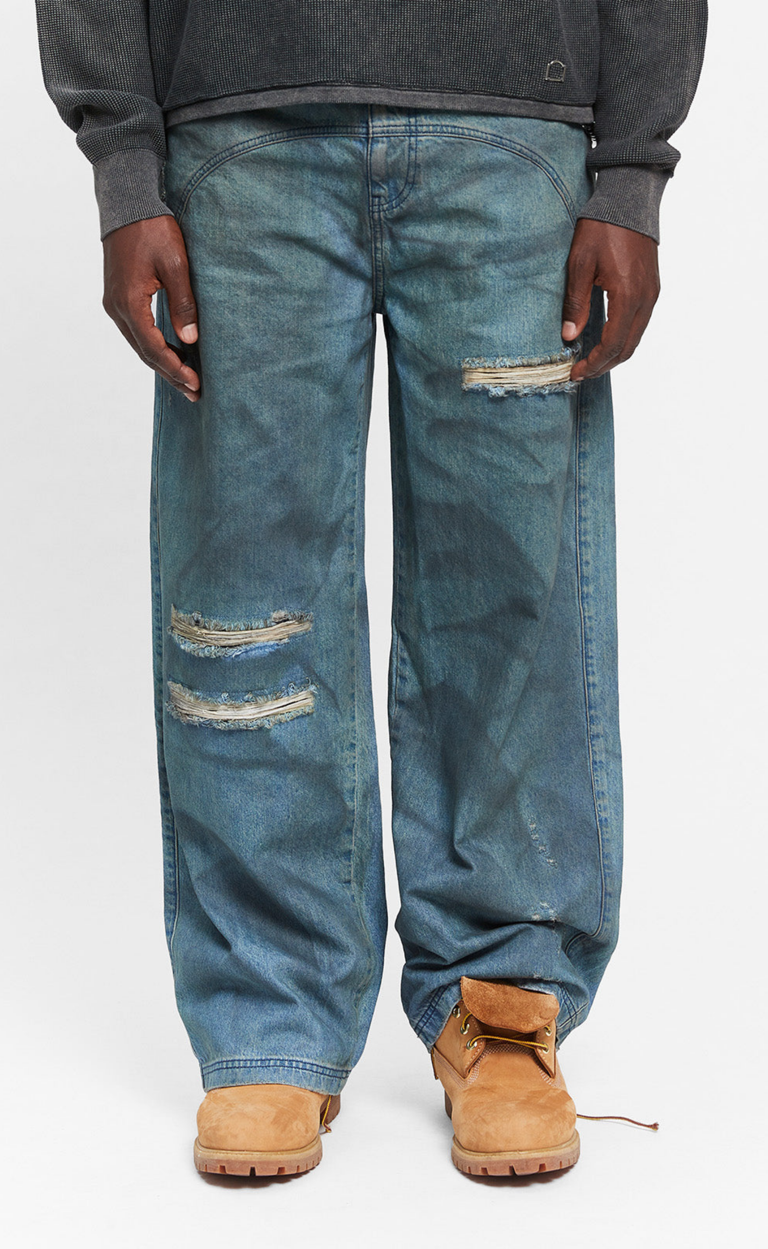 PAINTED ARTISAN WASHED BLUE DENIM