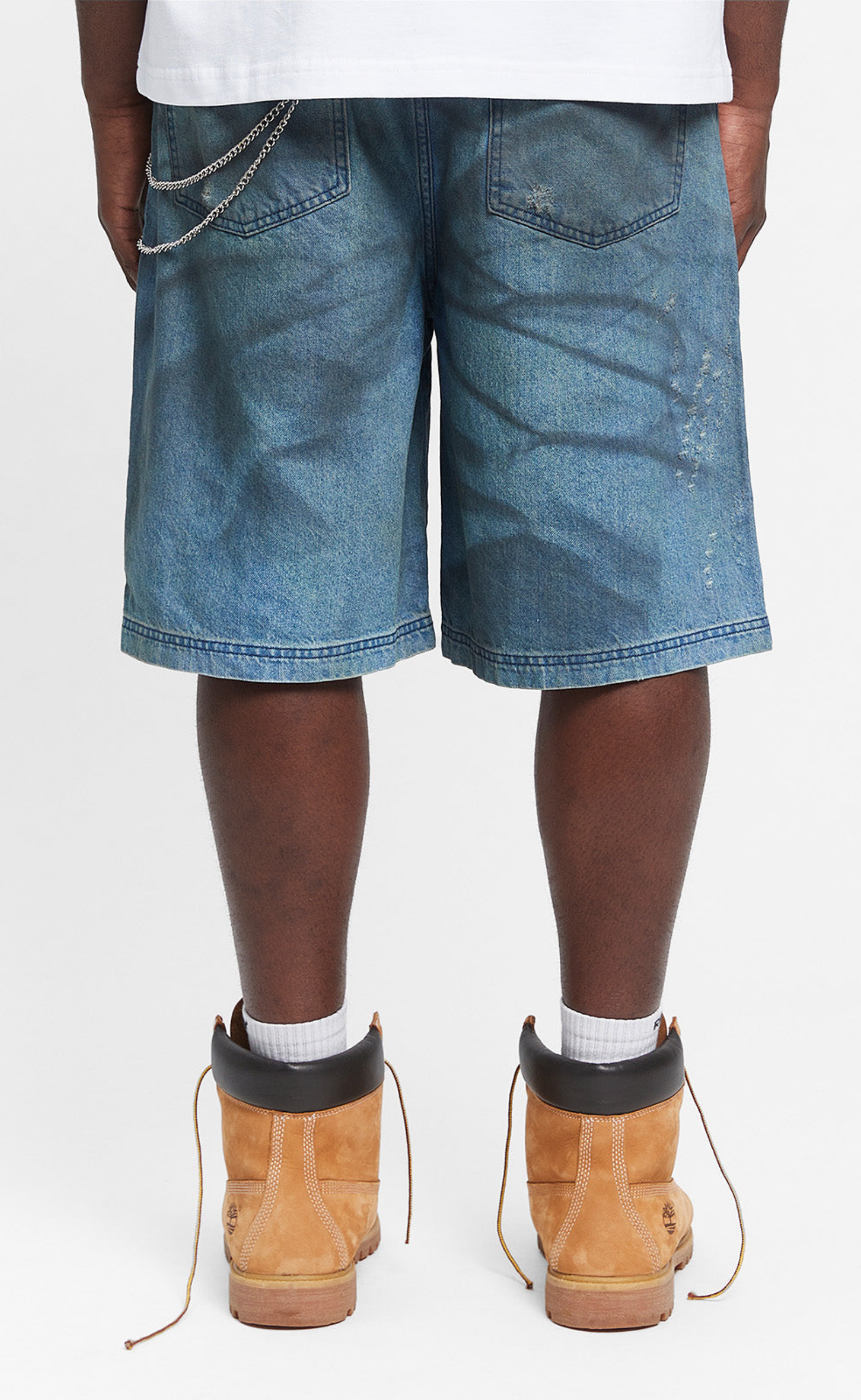 PAINTED ARTISAN WASHED BLUE SHORTS