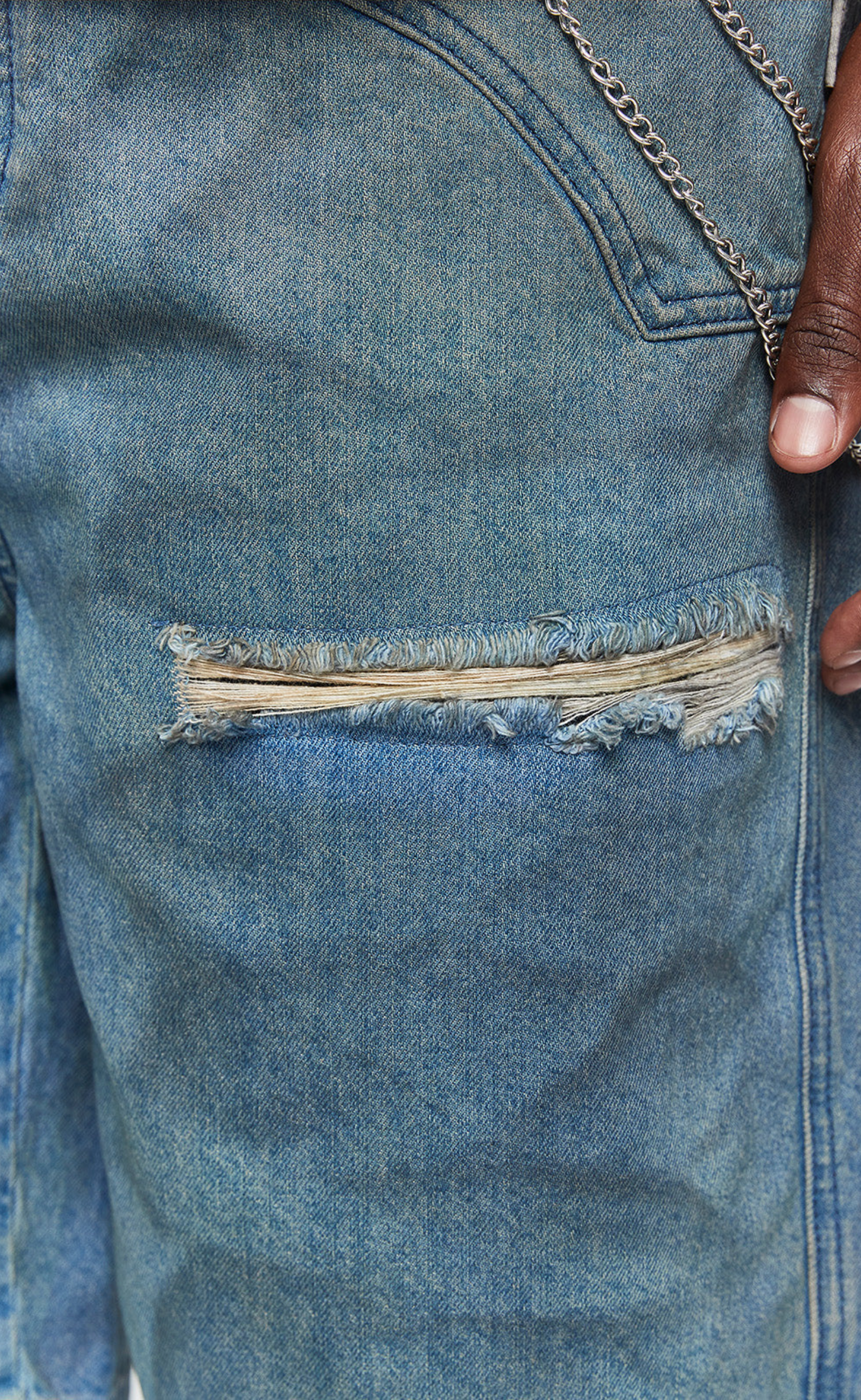 PAINTED ARTISAN WASHED BLUE SHORTS