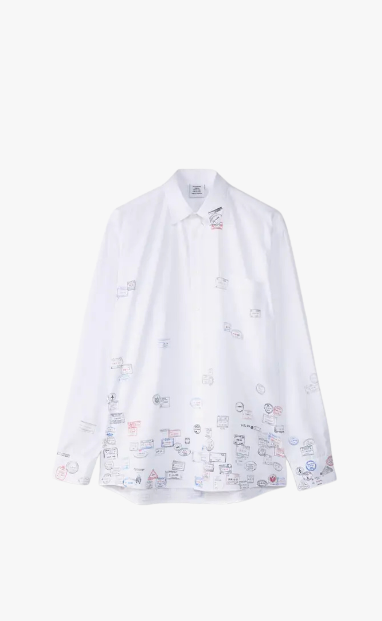 PASSPORT STAMPS WHITE SHIRT