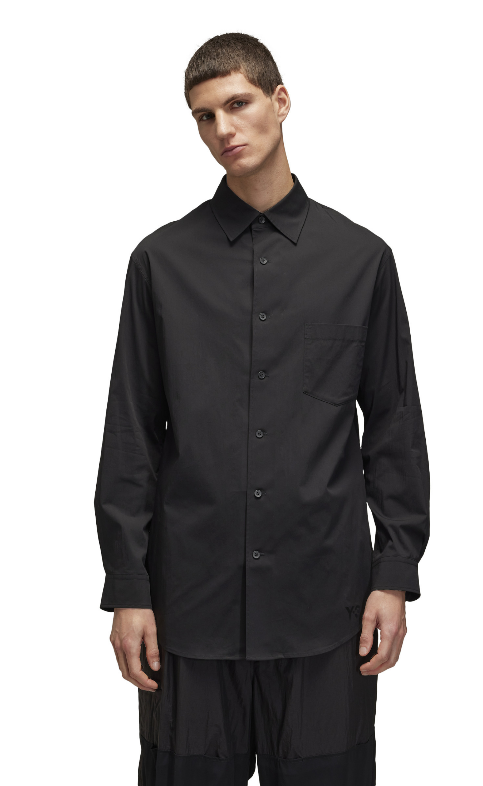 PLATED POCKET BLACK SHIRT