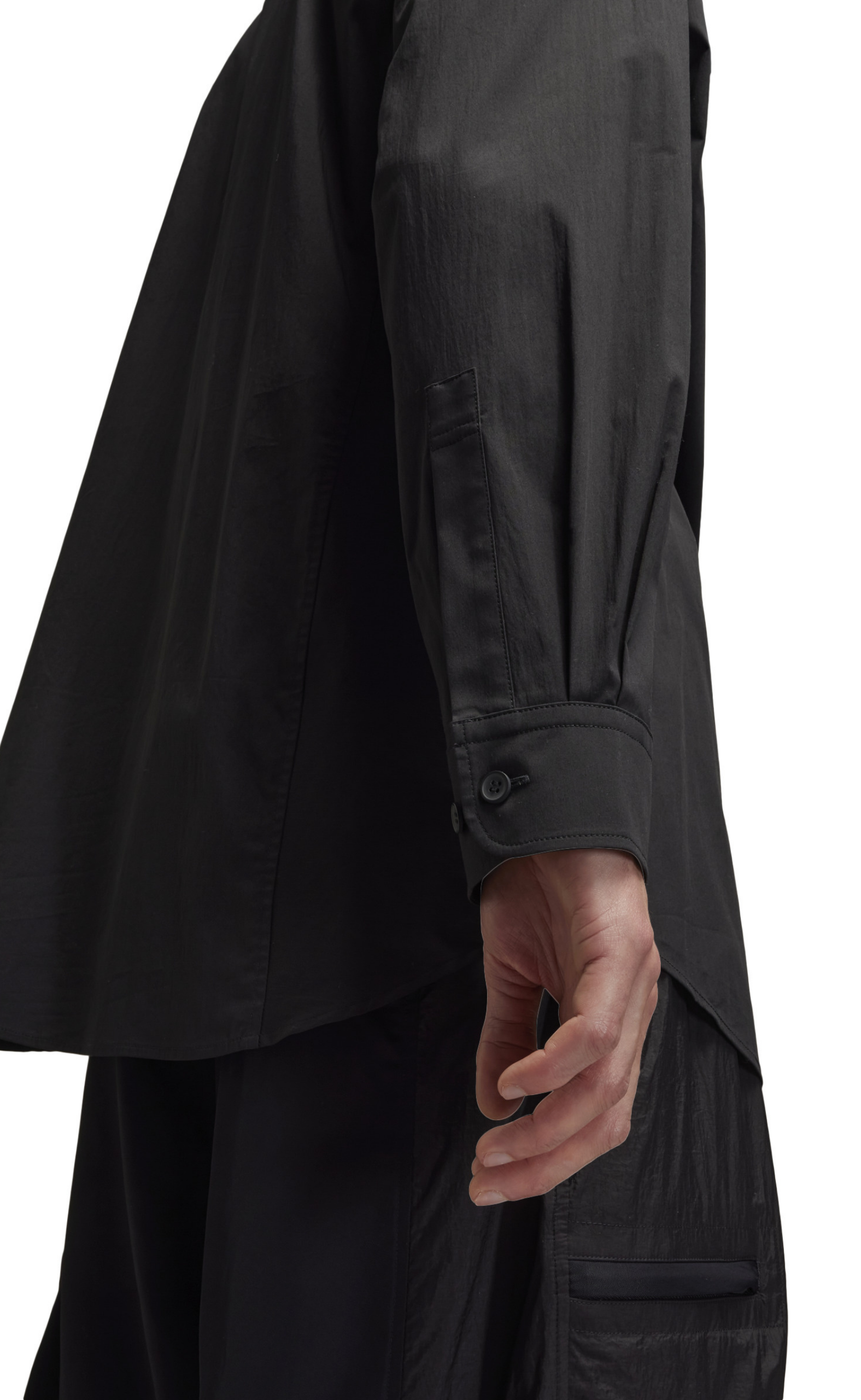 PLATED POCKET BLACK SHIRT