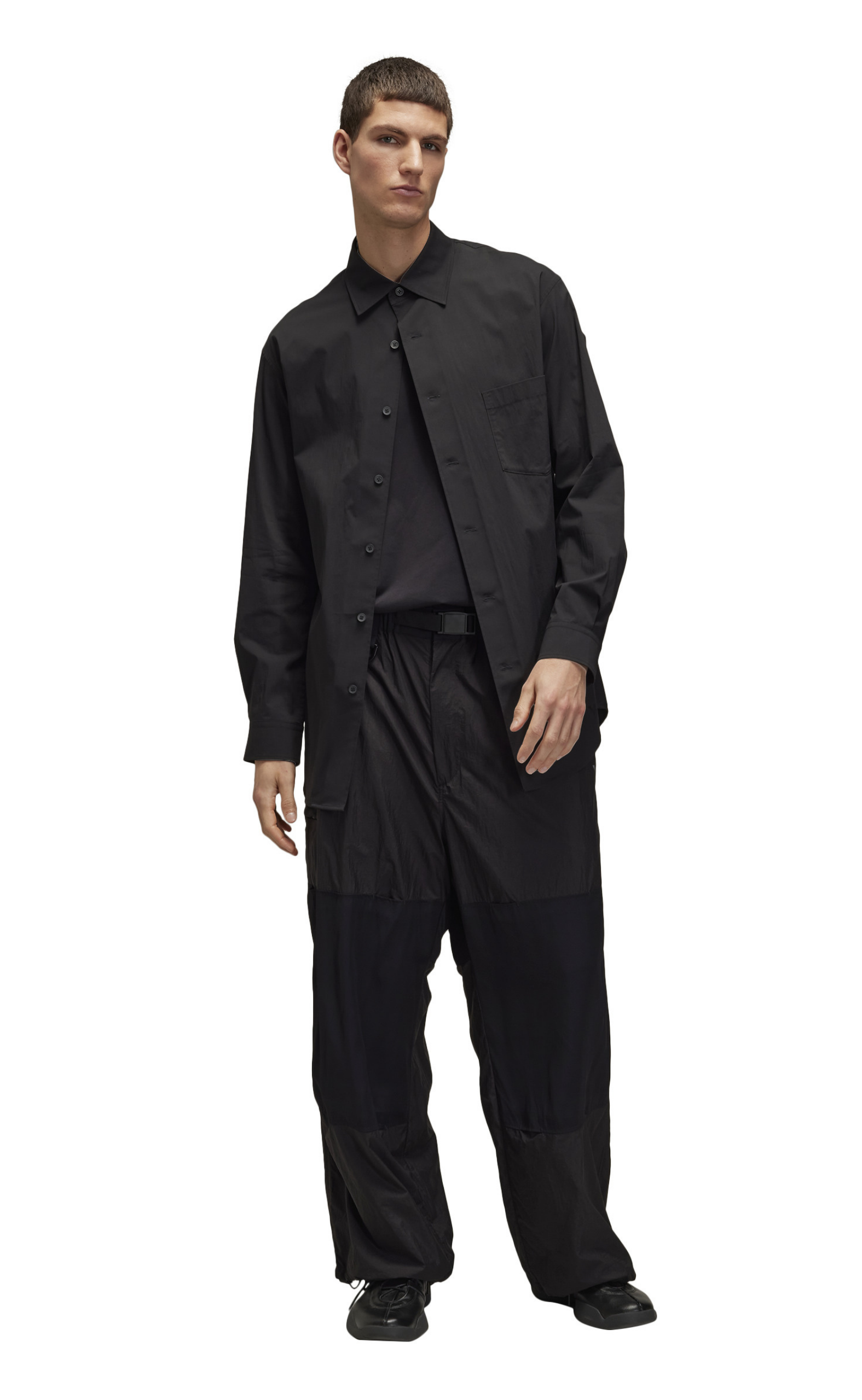 PLATED POCKET BLACK SHIRT
