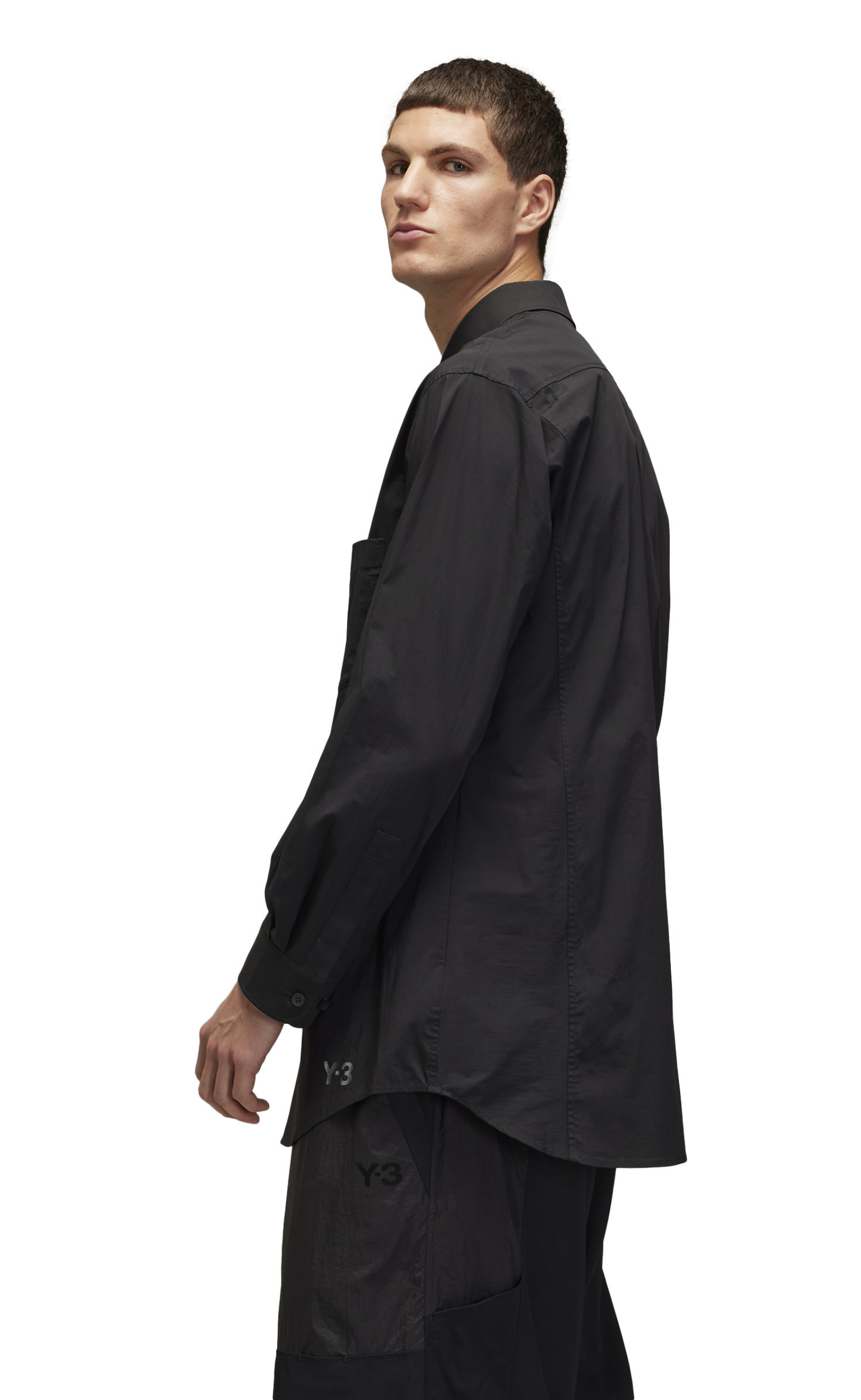 PLATED POCKET BLACK SHIRT