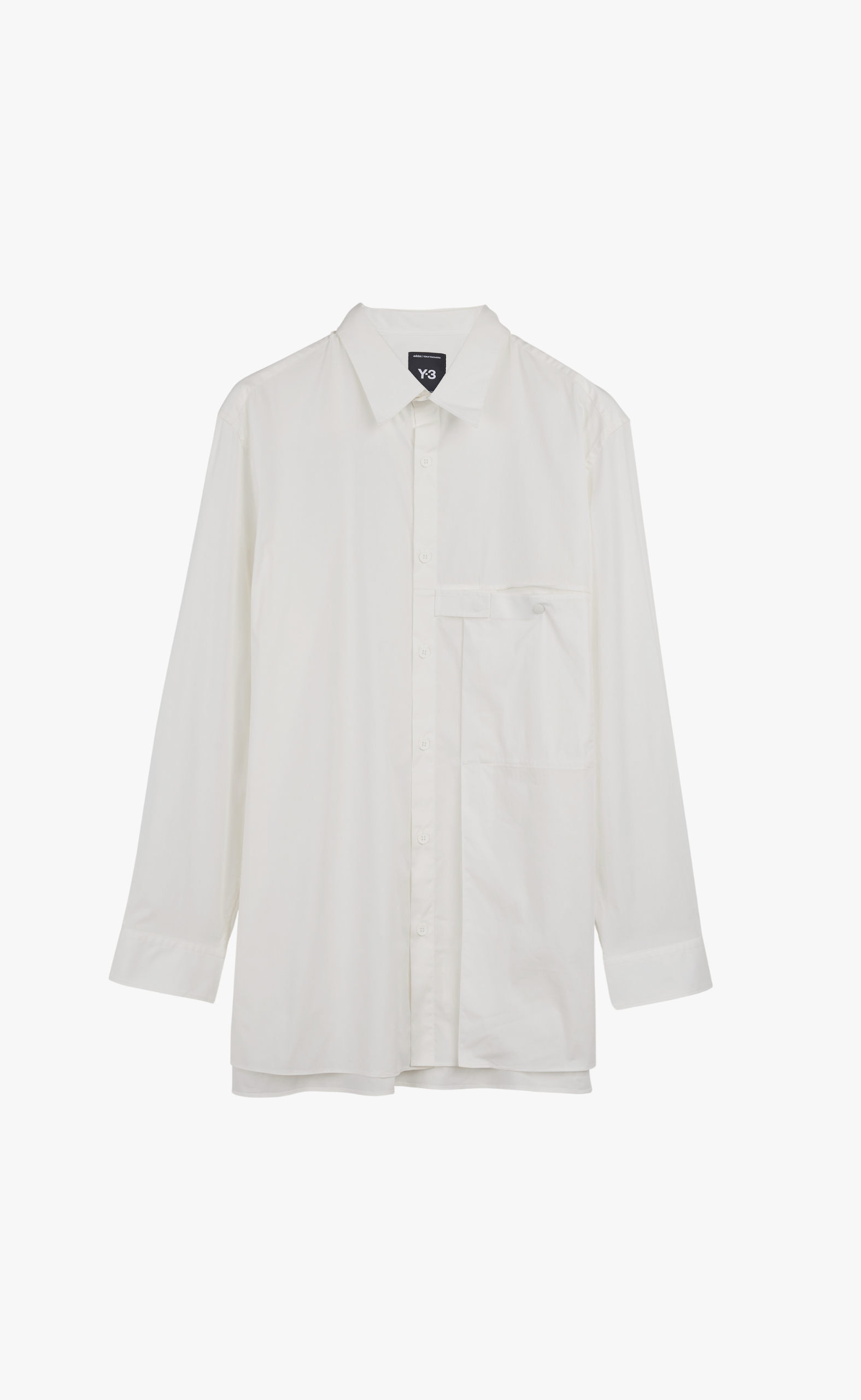 PLATED POCKET WHITE SHIRT