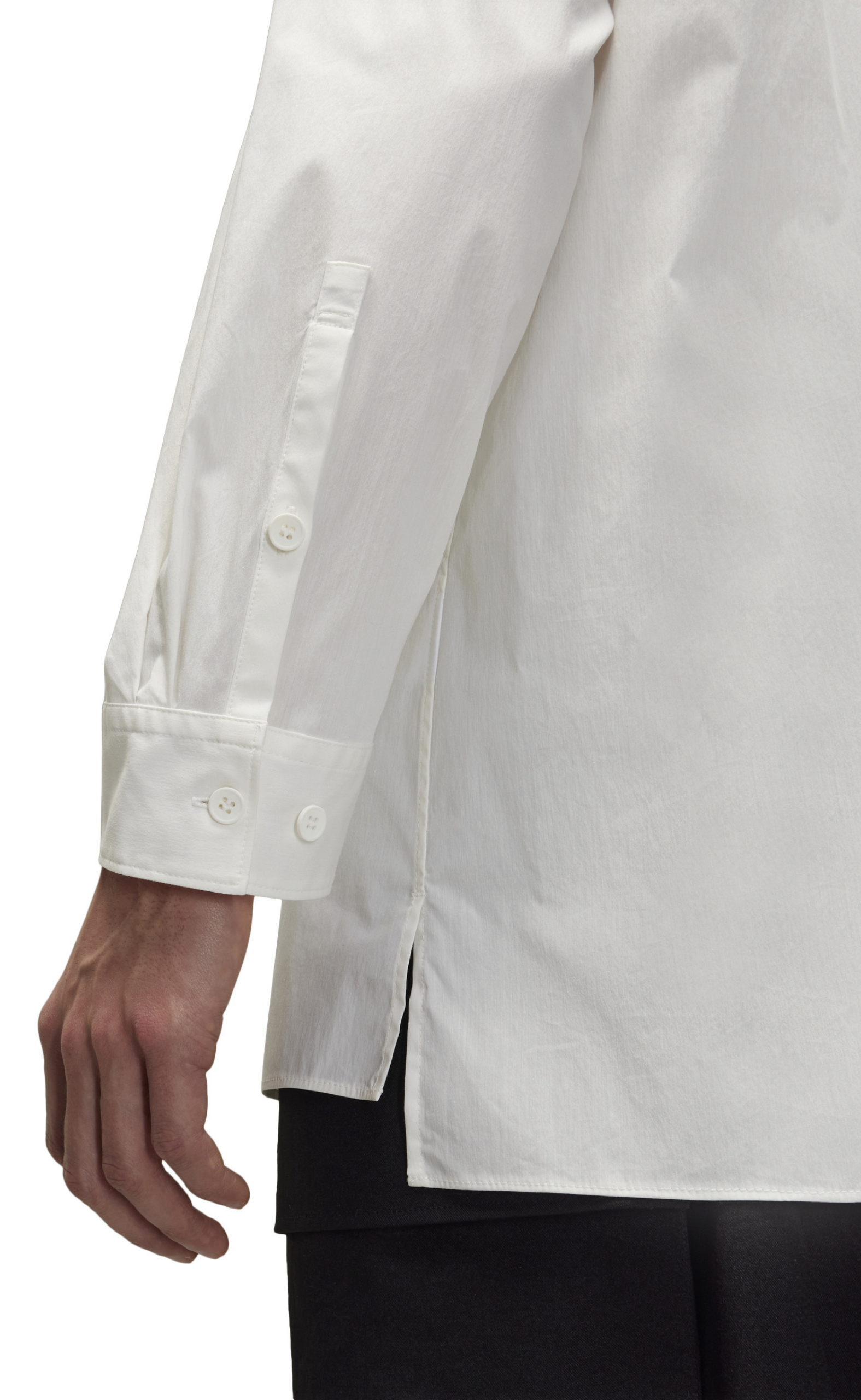 PLATED POCKET WHITE SHIRT