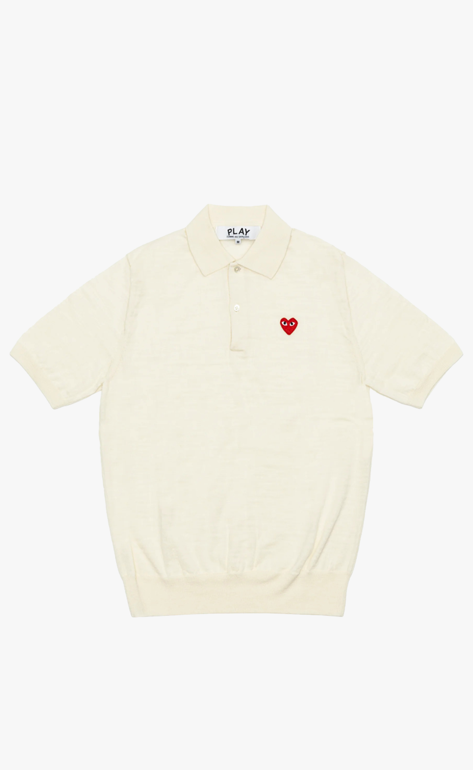 POLO NECK SHORT SLEEVE WHITE T-SHIRT