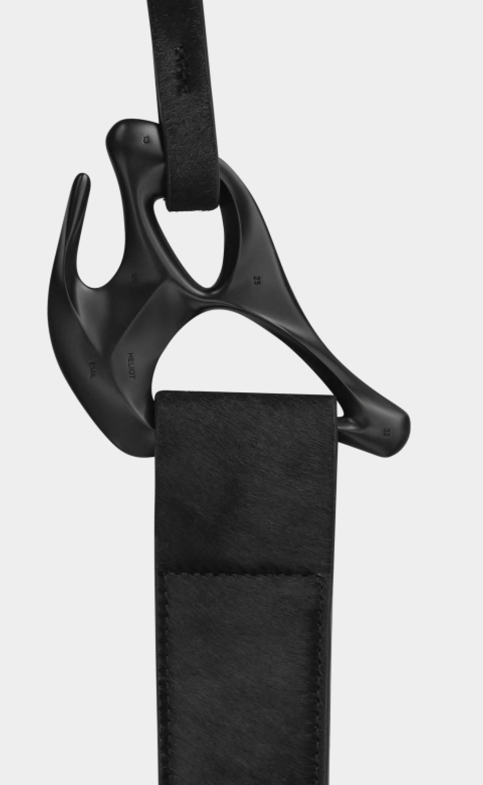 PONY HAIR SOLELY BOX BLACK BAG