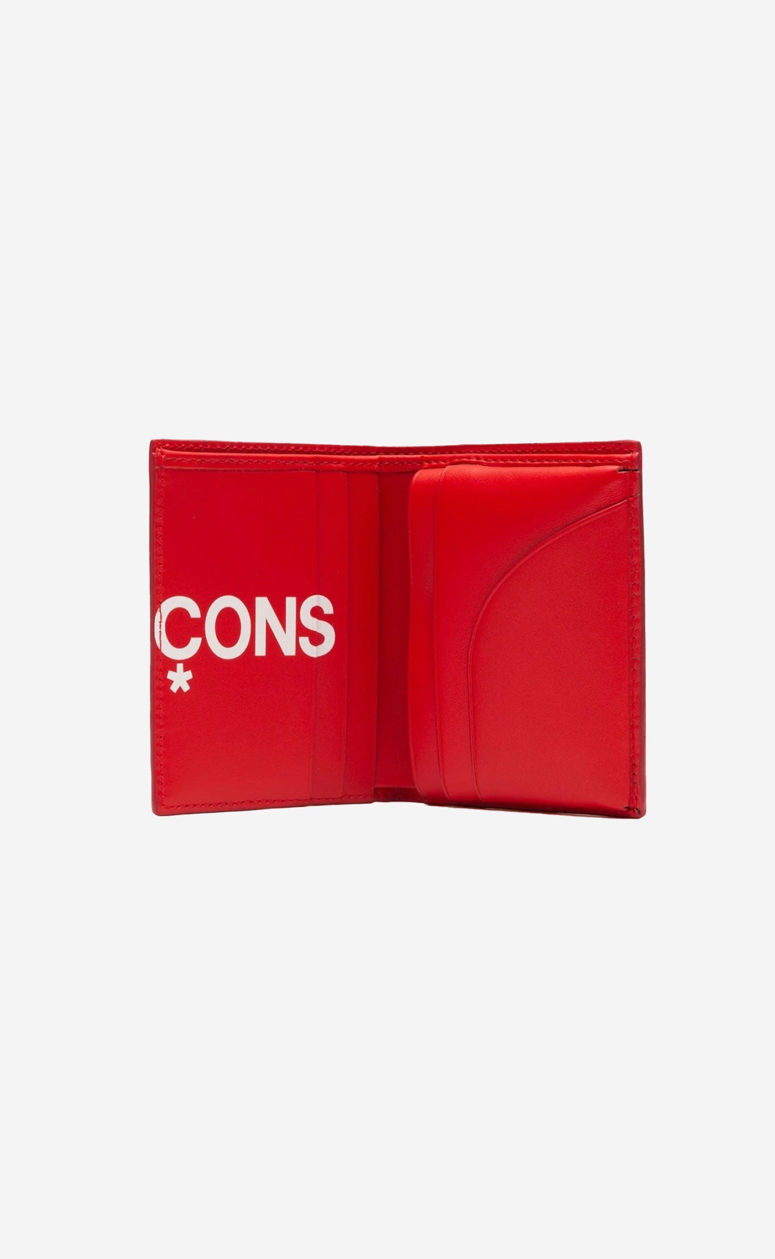 CDG HUGE LOGO WALLET RED