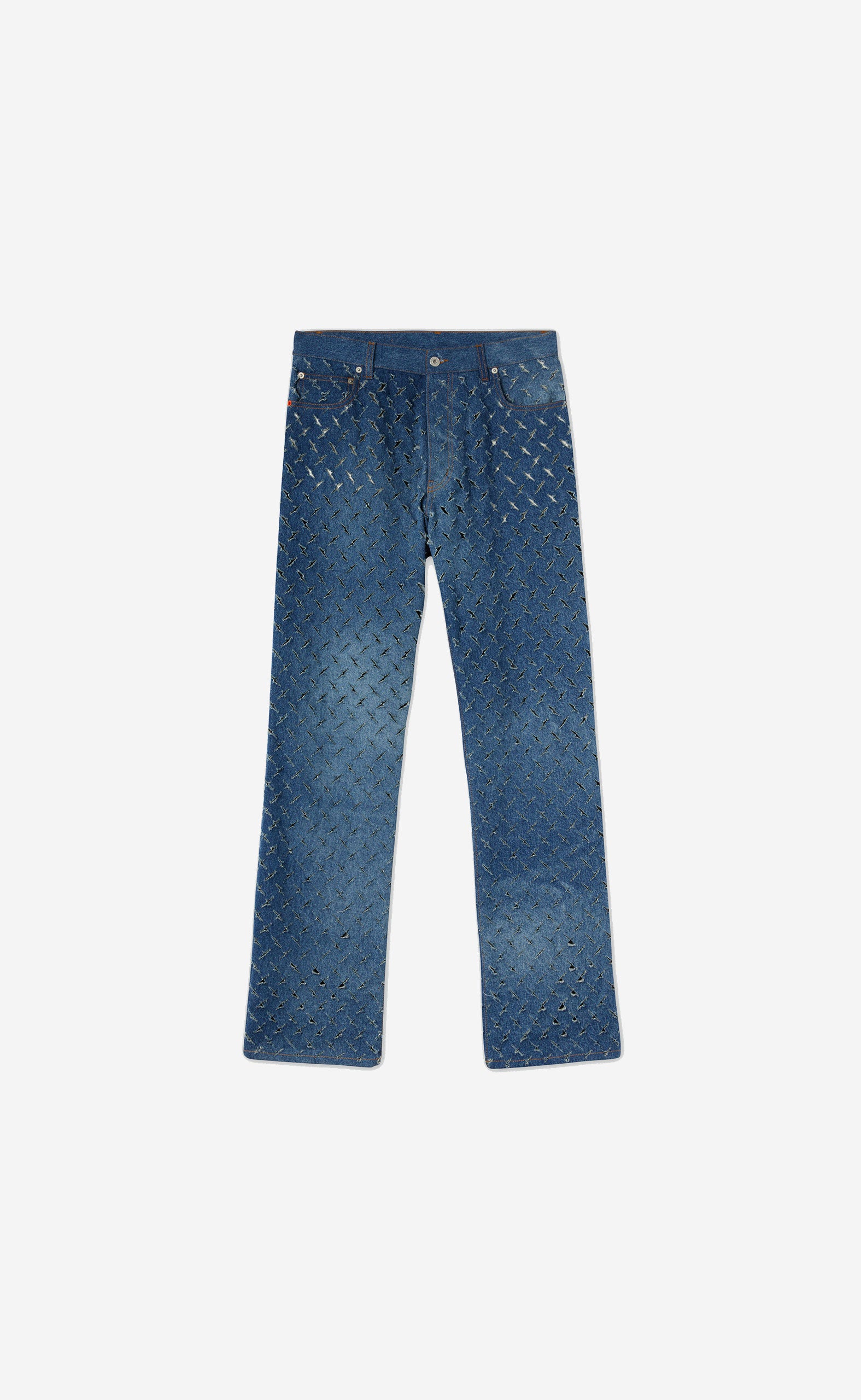 REGULAR 5 POCKETS RAZOR CUT VINTAGE BLU