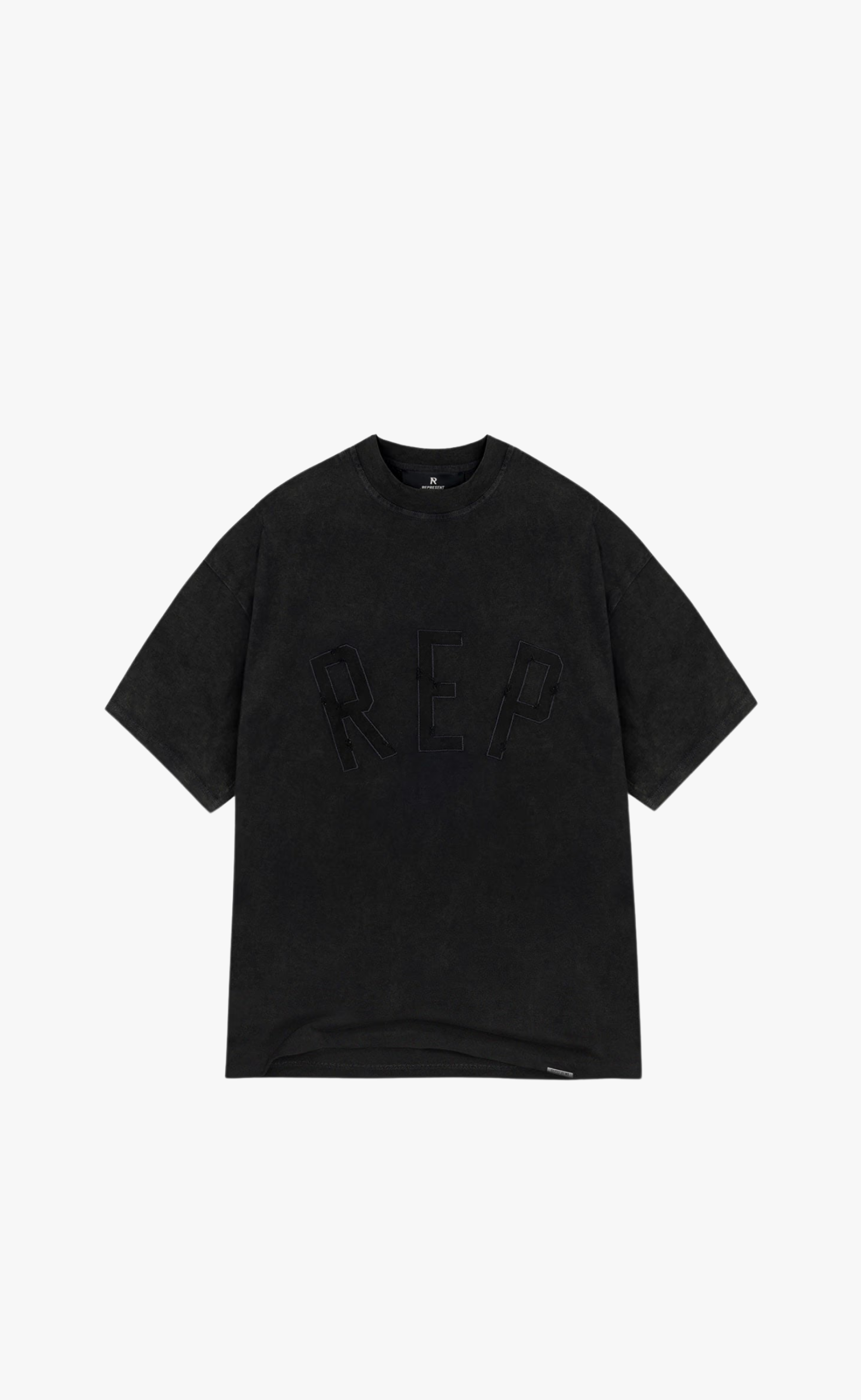 REP APPLIQUE JET BLACK T-SHIRT