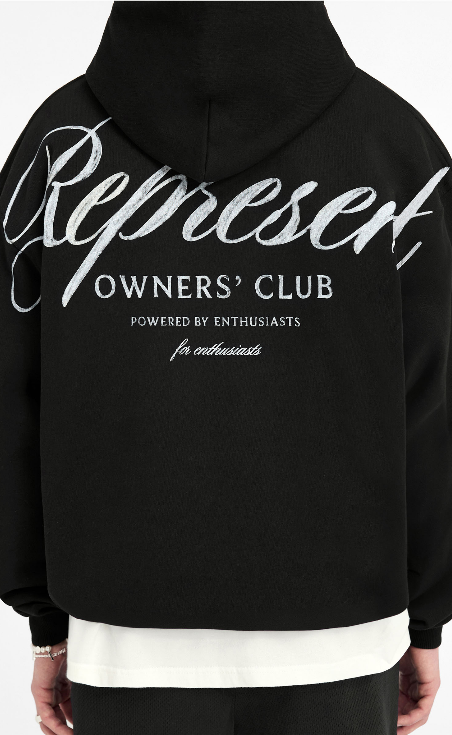 REPRESENT OWNERS CLUB SCRIPT BLACK HOODIE