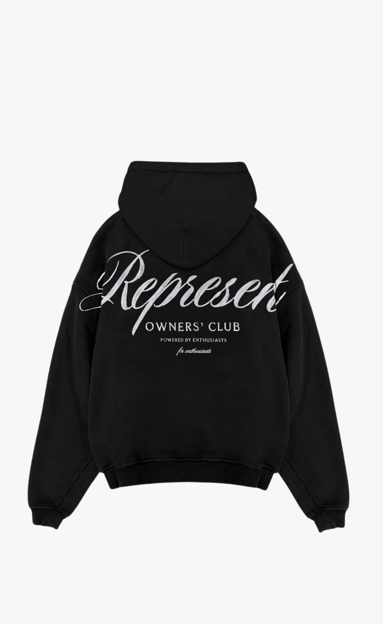 REPRESENT OWNERS CLUB SCRIPT BLACK HOODIE